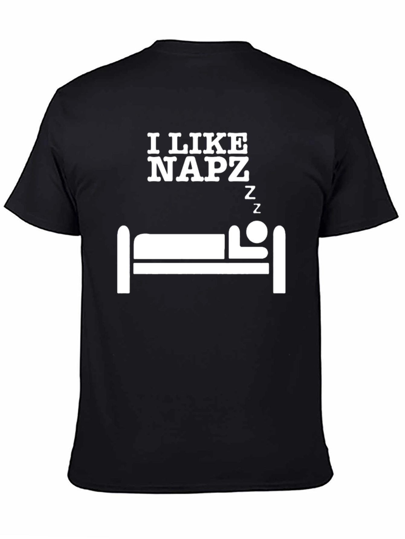 I Like Napz Black Graphic T-Shirt