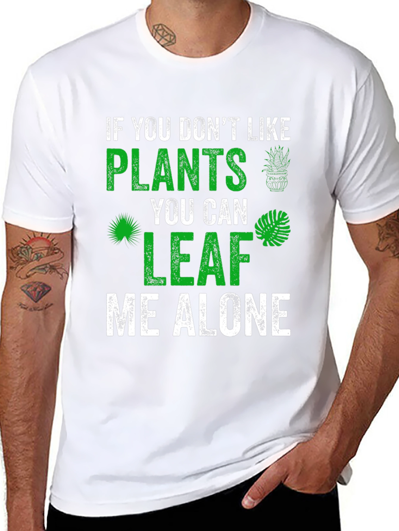 Plant Lover Graphic Tee - Leaf Me Alone