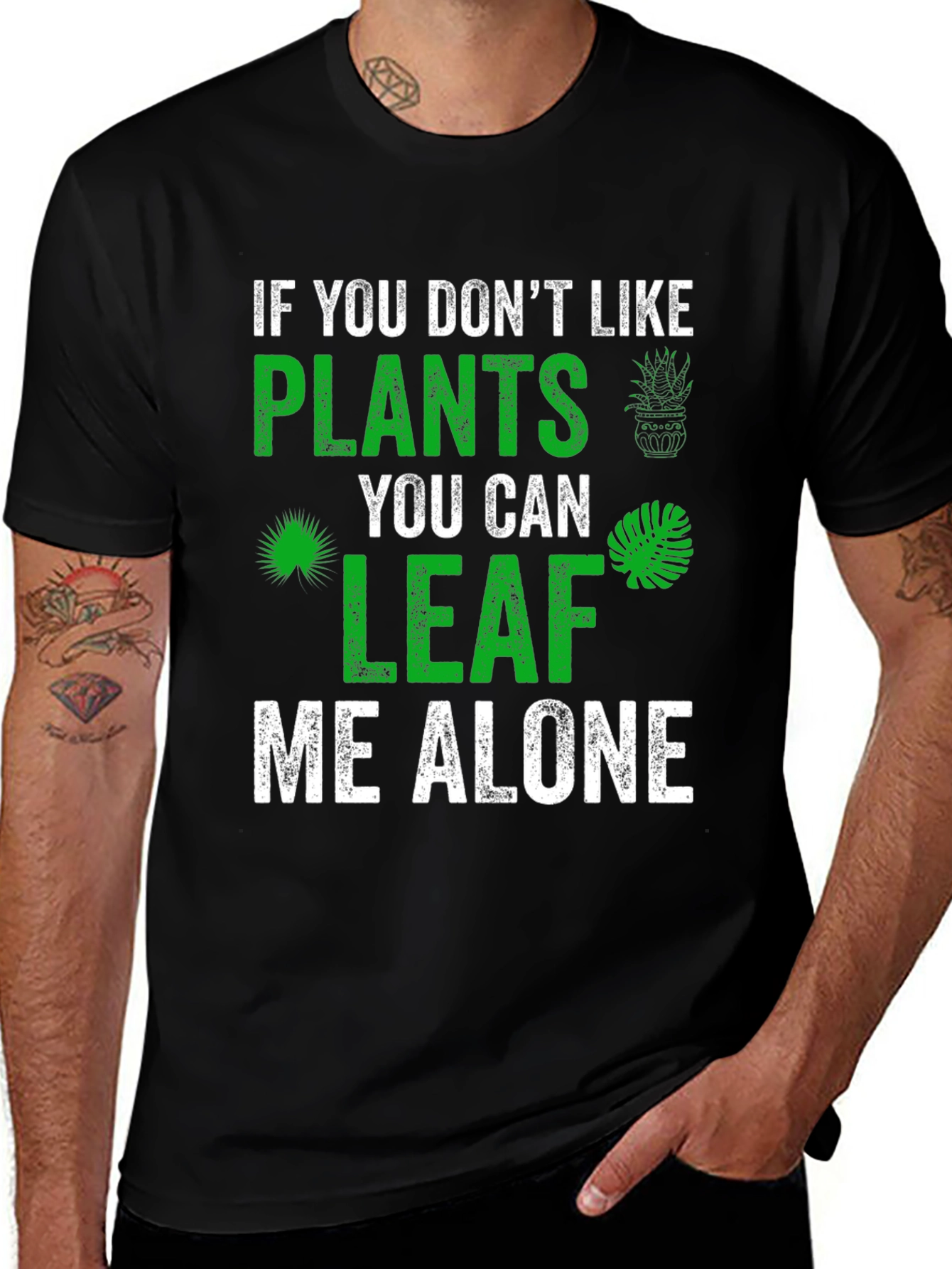 Plant Lover Graphic Tee - Leaf Me Alone