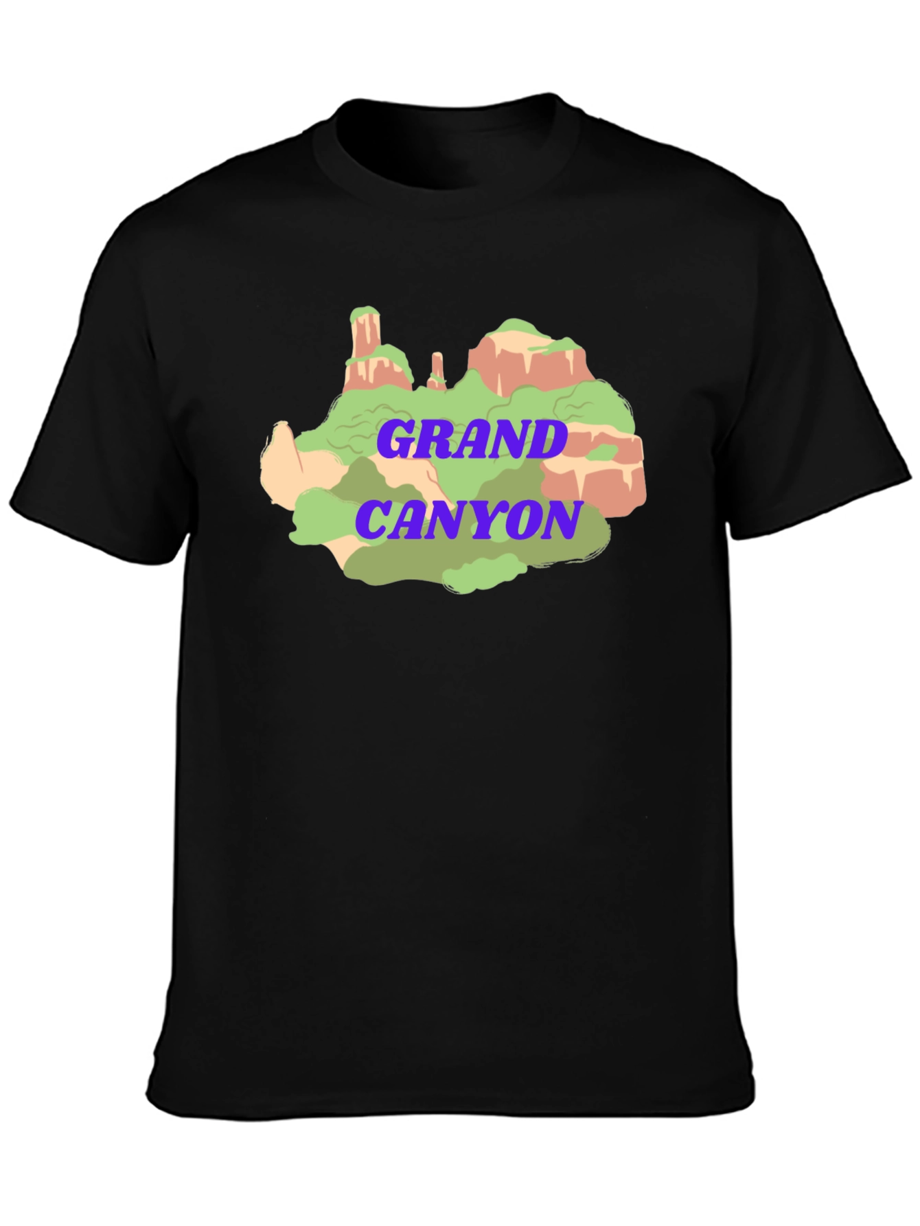 Grand Canyon Graphic Tee - Black Cotton T-Shirt