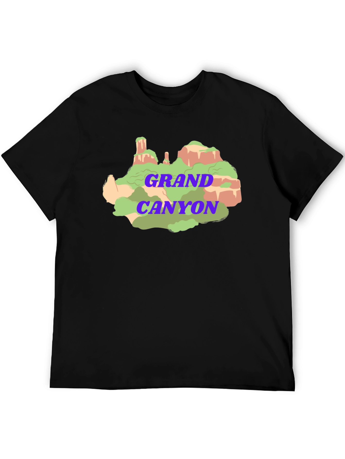 Grand Canyon Graphic Tee - Black Cotton T-Shirt