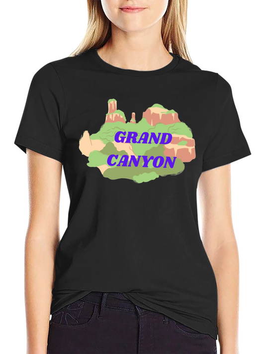 Grand Canyon Graphic Tee - Black Cotton T-Shirt