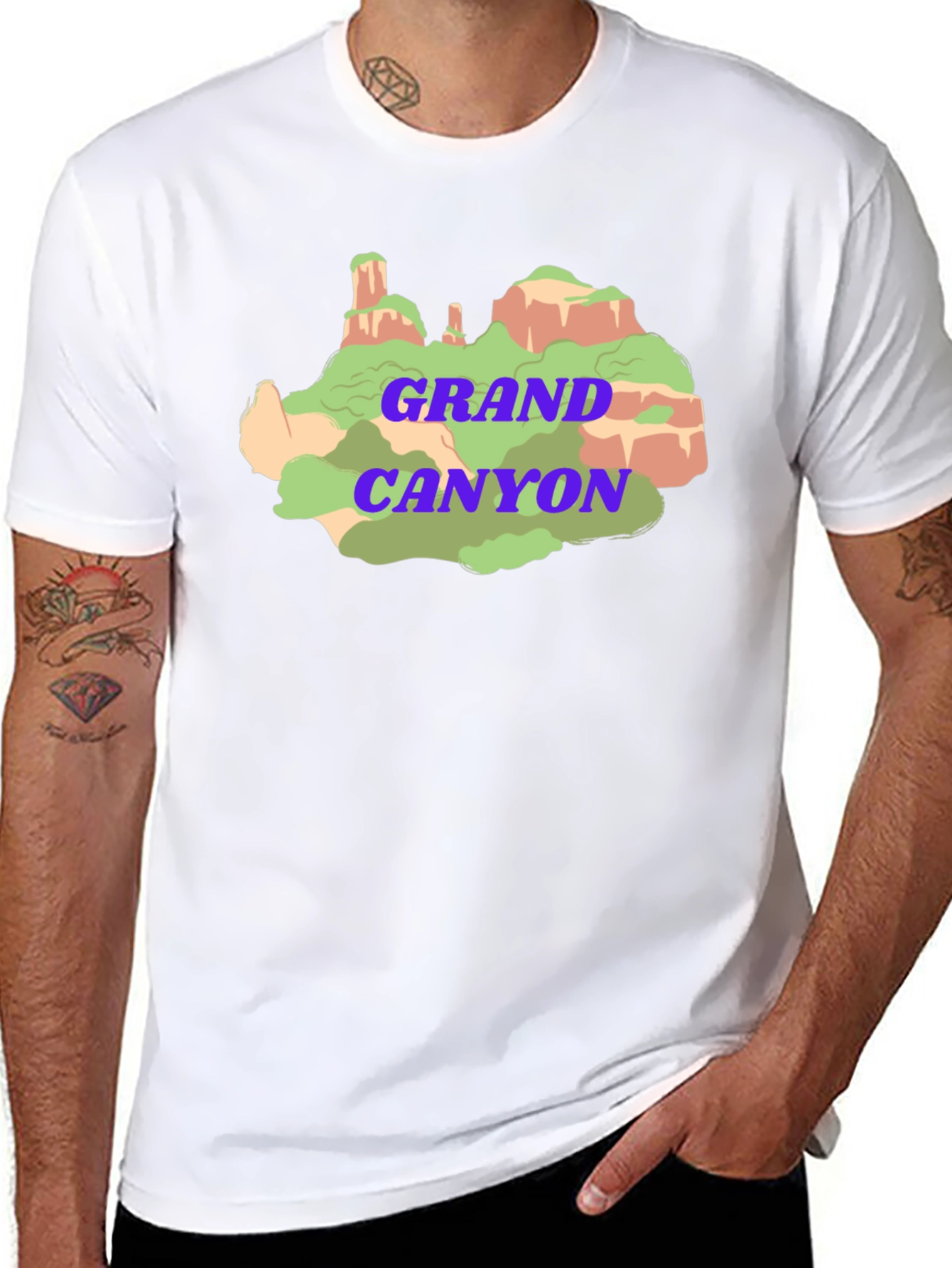Grand Canyon Graphic Tee - Black Cotton T-Shirt