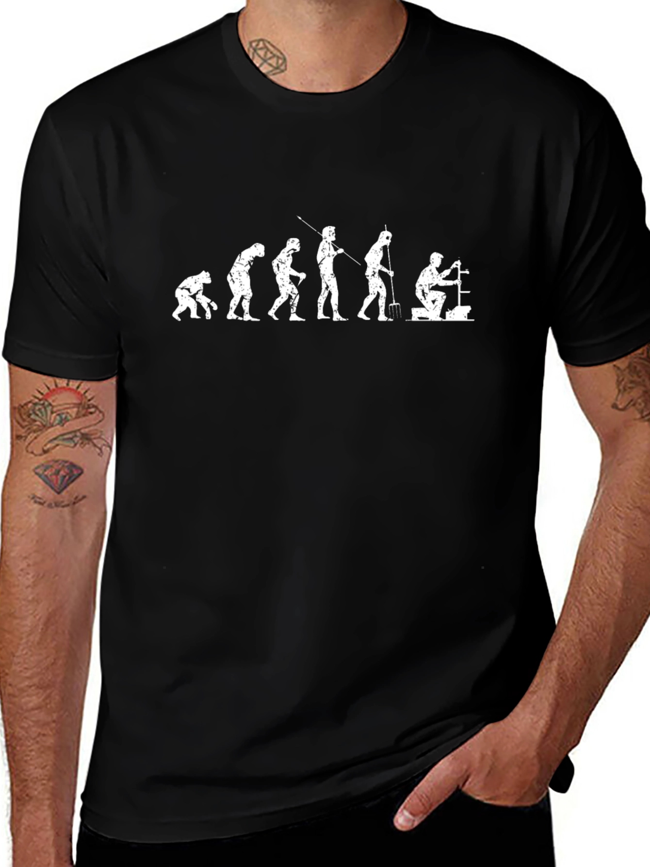 Evolution of Pottery Black T-Shirt