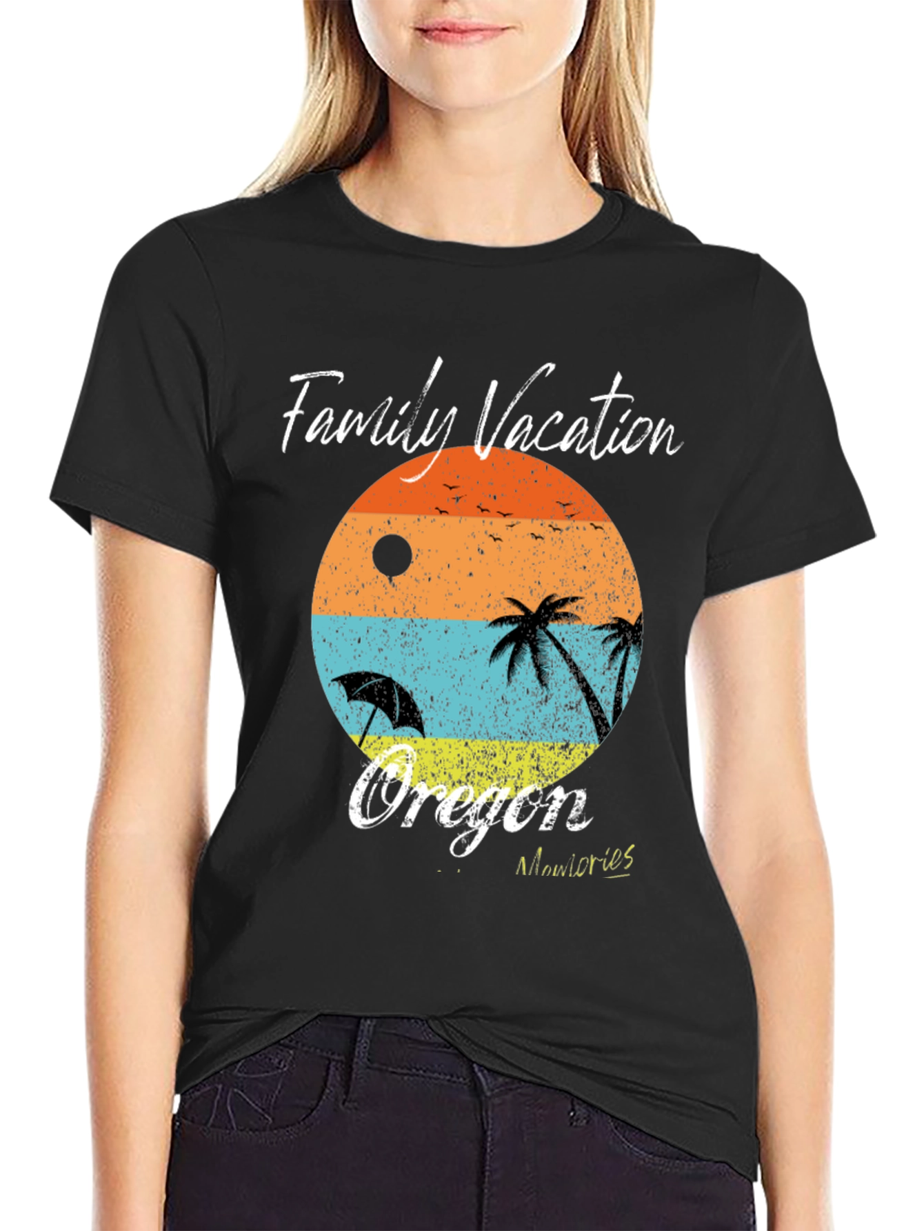 Oregon Family Vacation T-Shirt - Beach Design