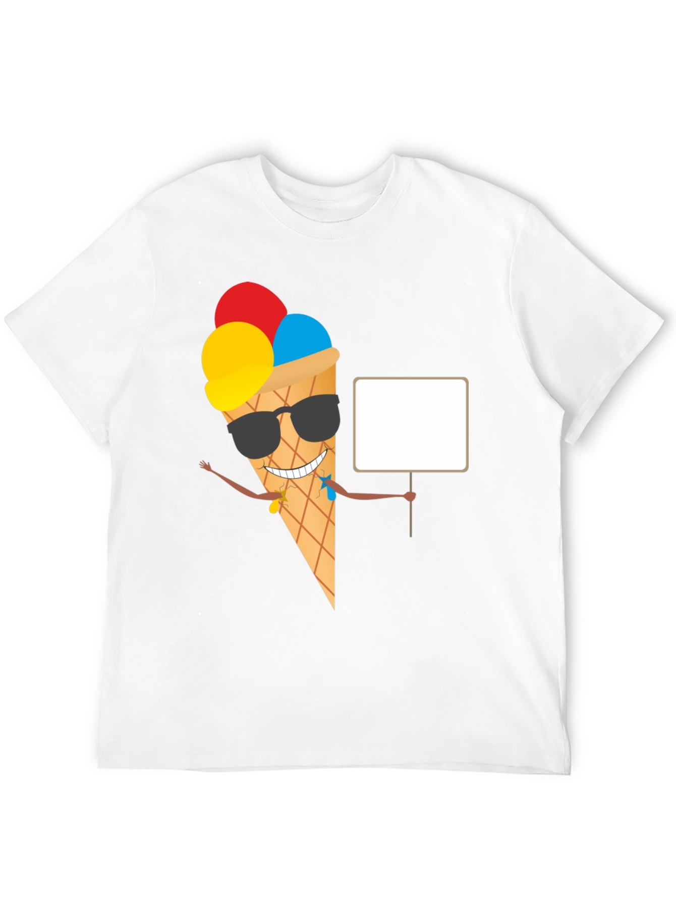 Cool Ice Cream Cone Graphic Tee - Black
