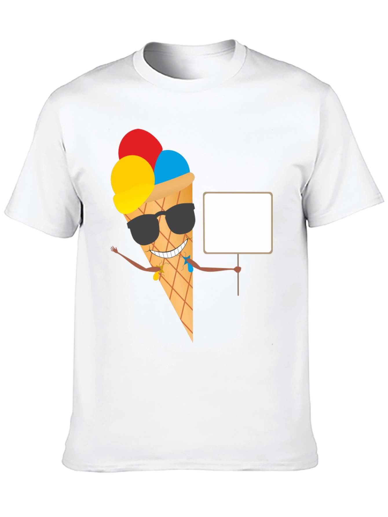 Cool Ice Cream Cone Graphic Tee - Black