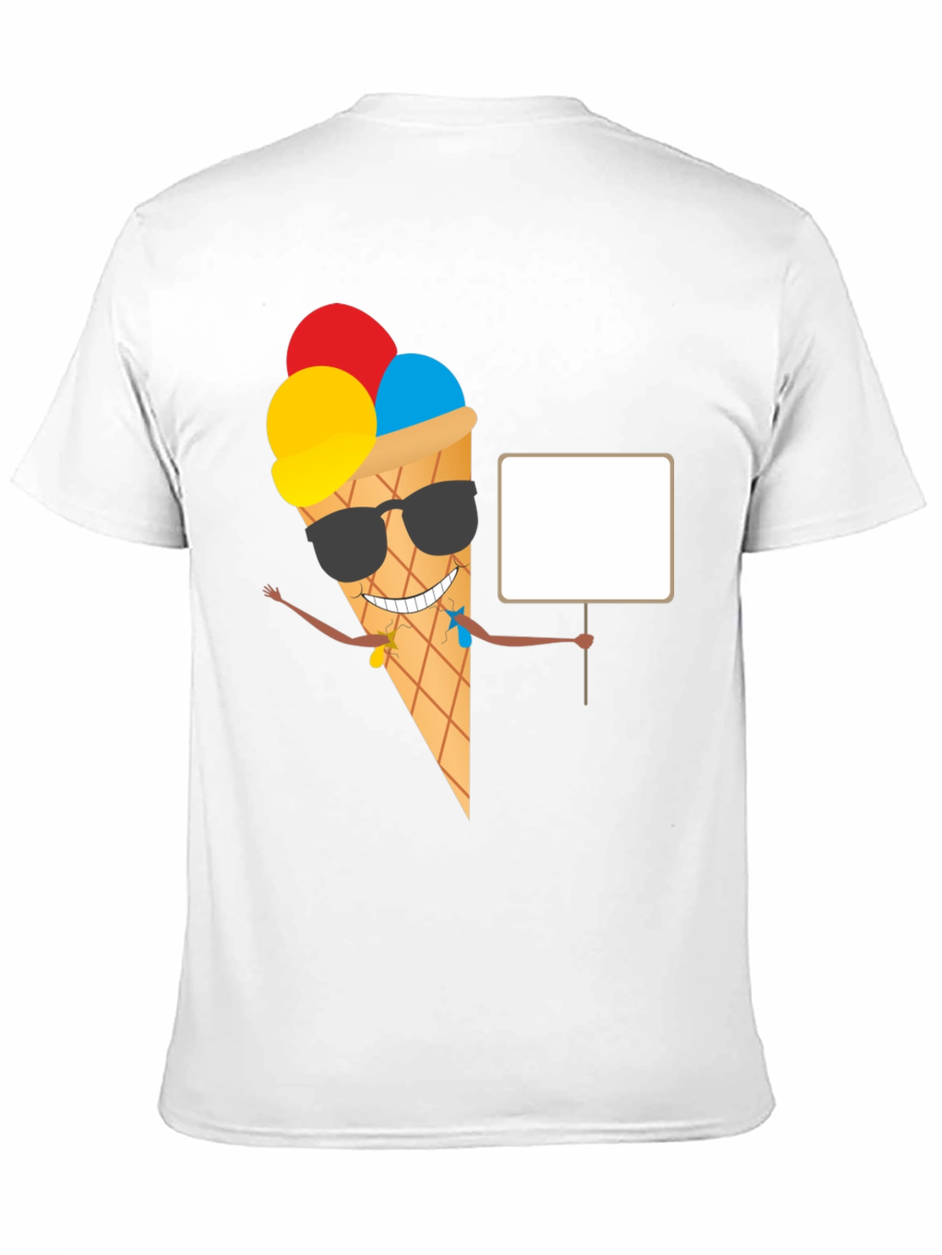 Cool Ice Cream Cone Graphic Tee - Black