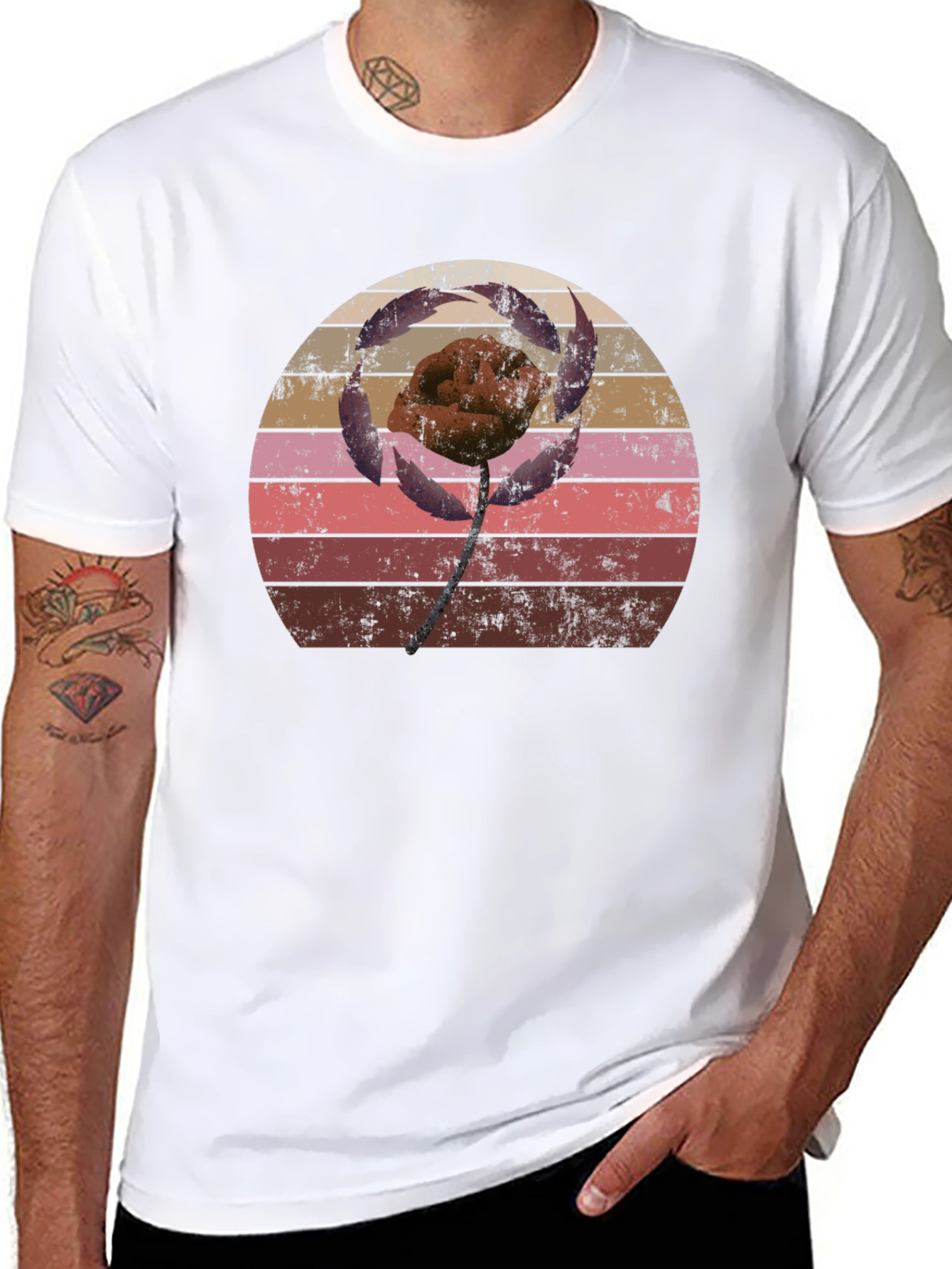 Retro Flower Graphic T-Shirt