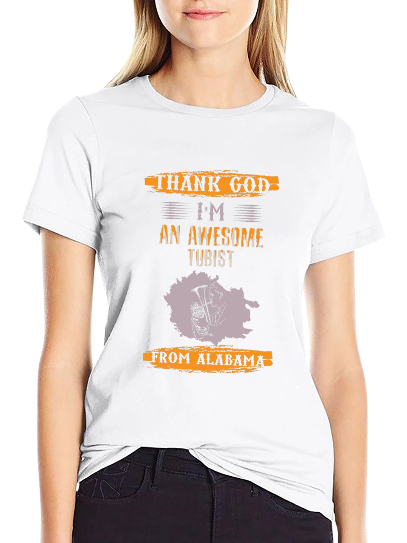 Awesome Tubist T-Shirt - Thank God From Alabama