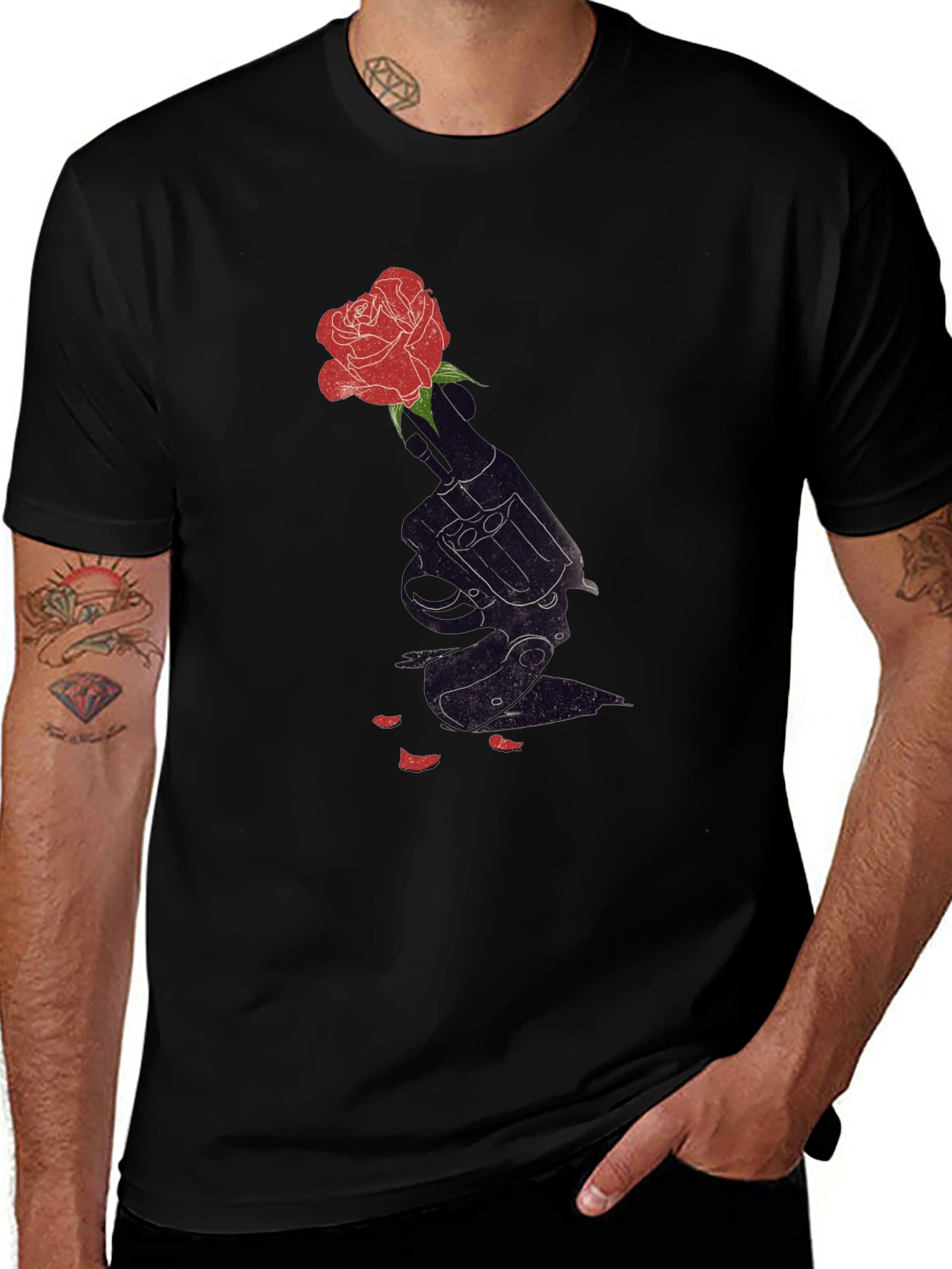 Rose and Revolver Graphic T-Shirt