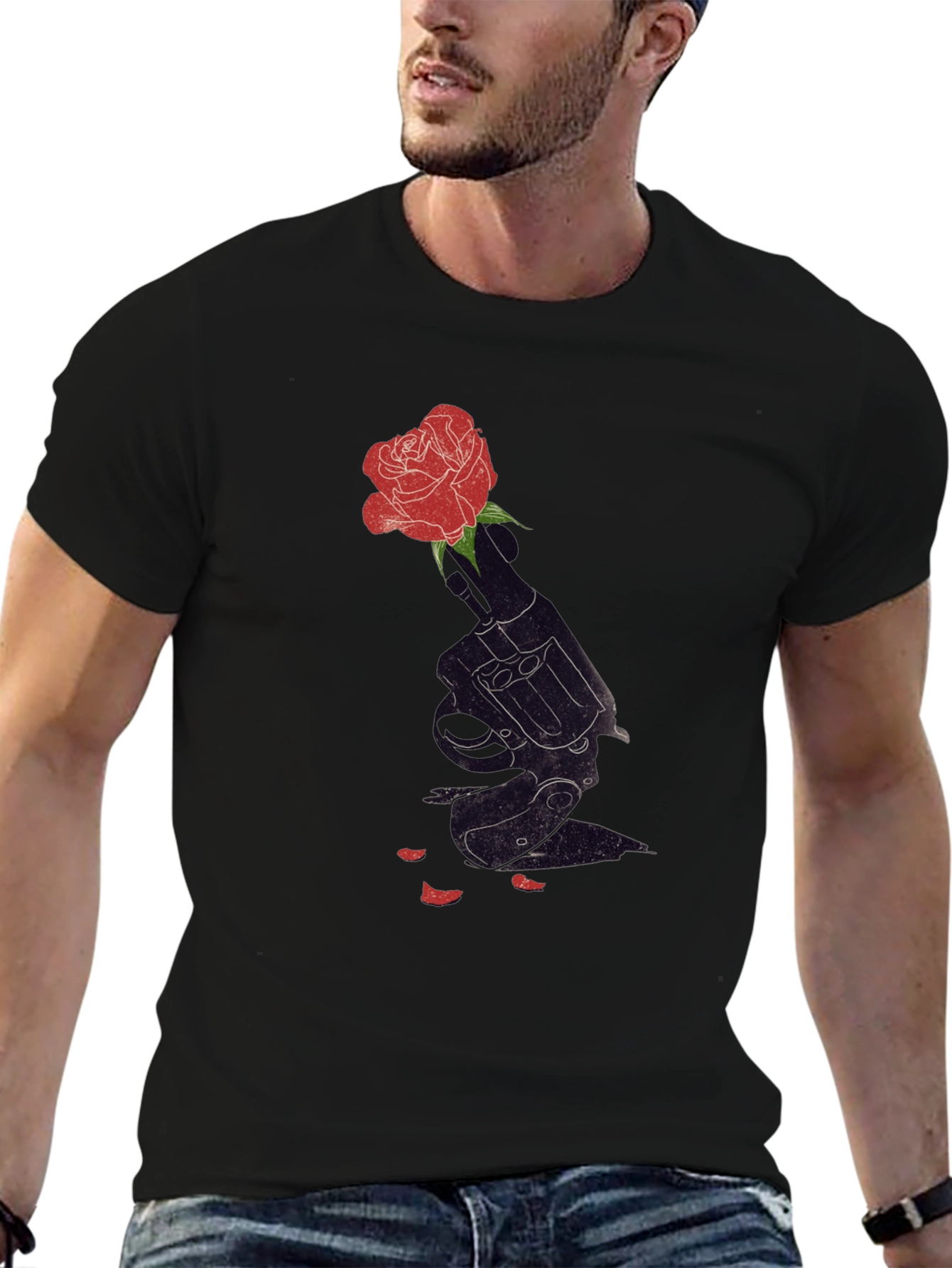 Rose and Revolver Graphic T-Shirt