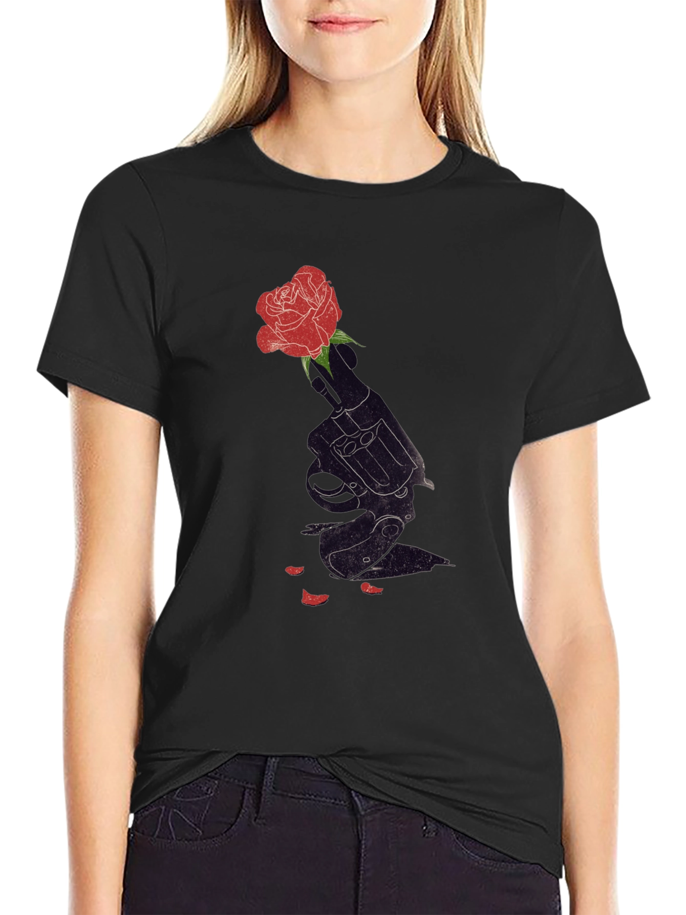 Rose and Revolver Graphic T-Shirt