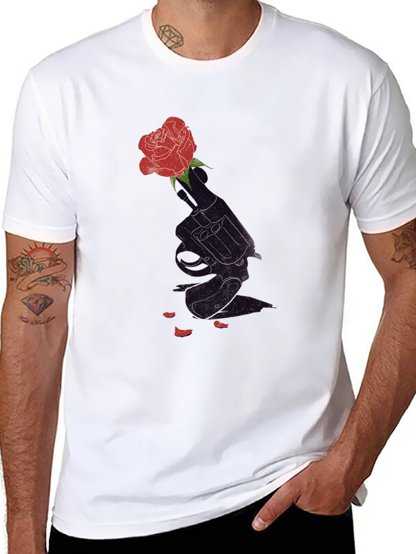 Rose and Revolver Graphic T-Shirt