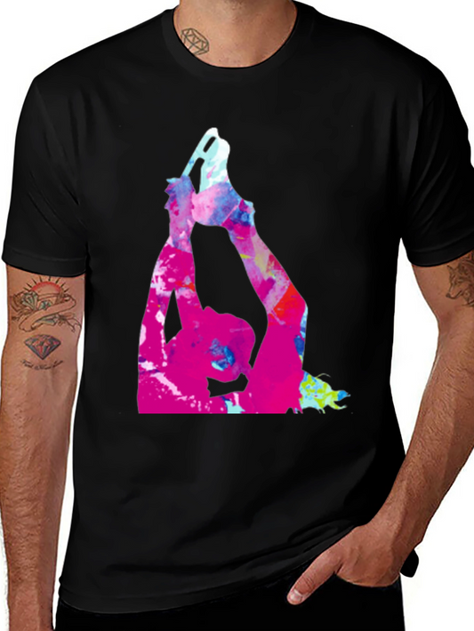 Figure Skating T-Shirt - Watercolor Design