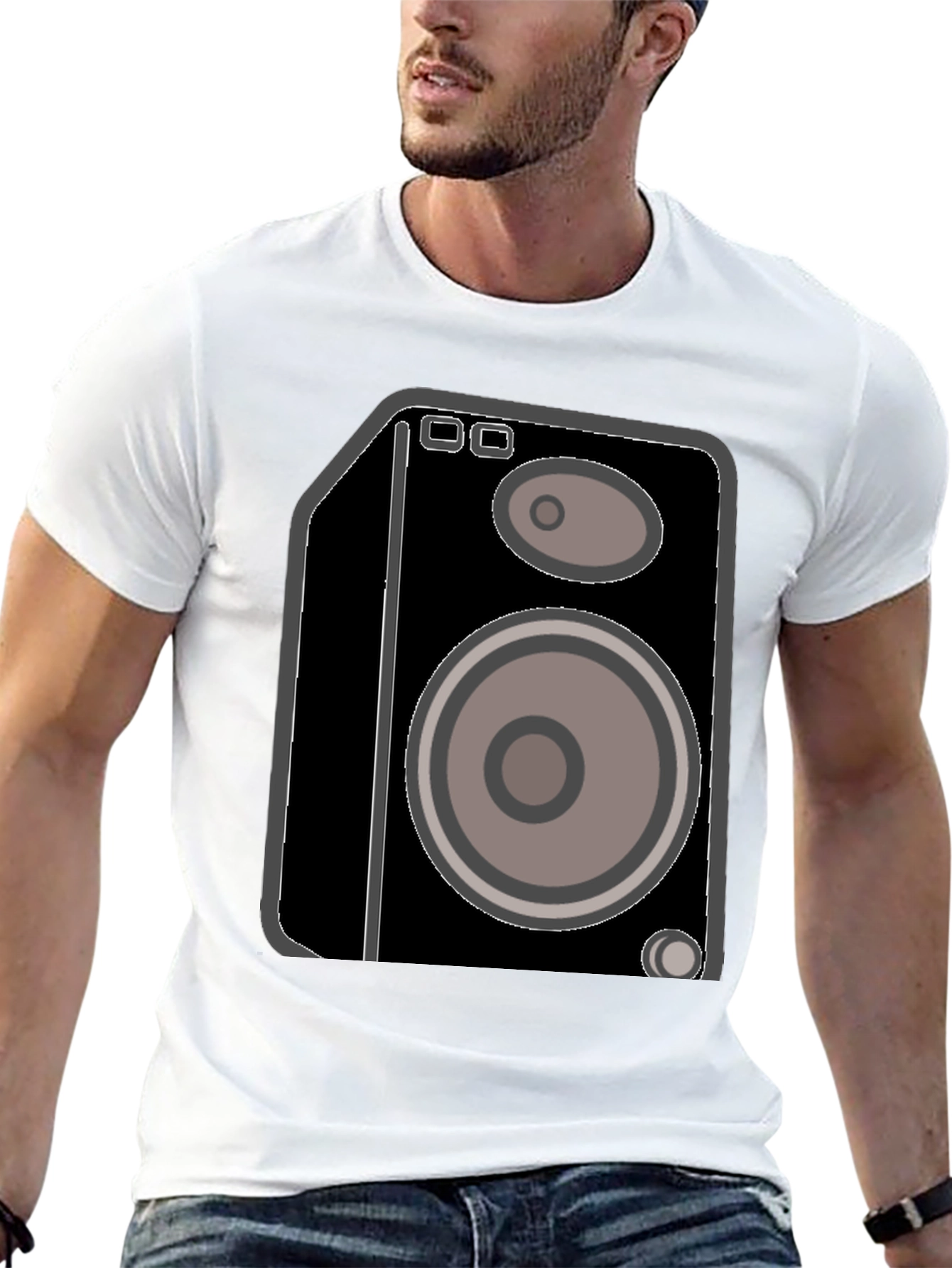 Speaker Graphic Black T-Shirt