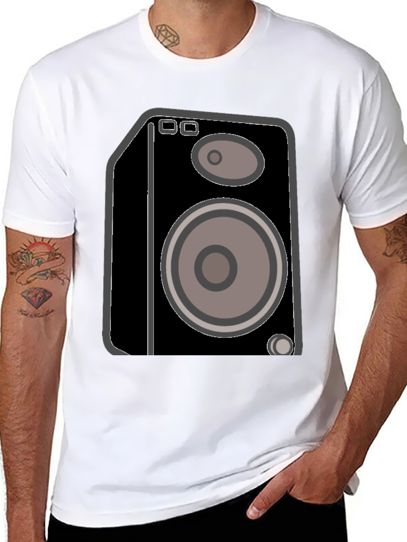 Speaker Graphic Black T-Shirt