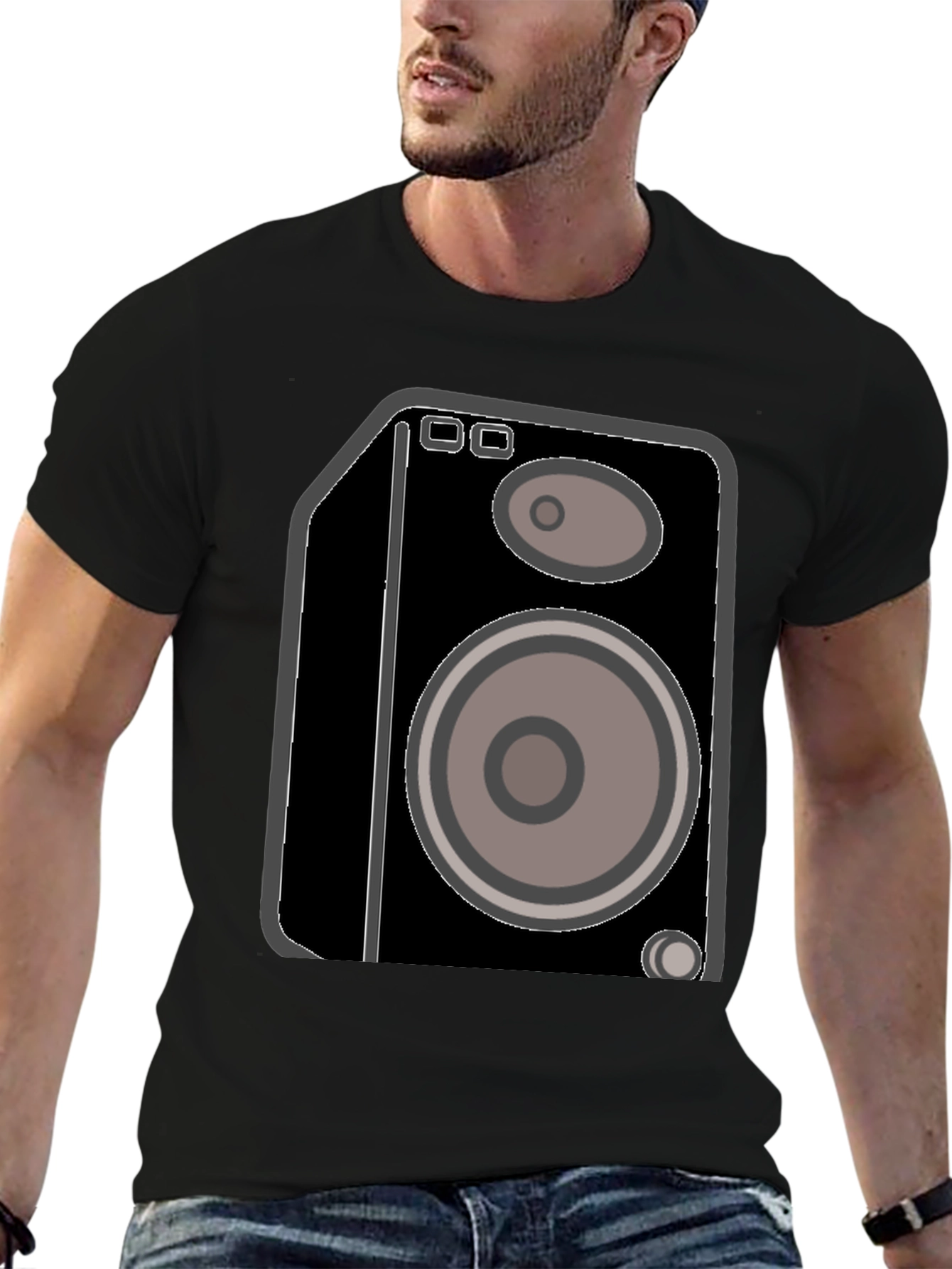 Speaker Graphic Black T-Shirt