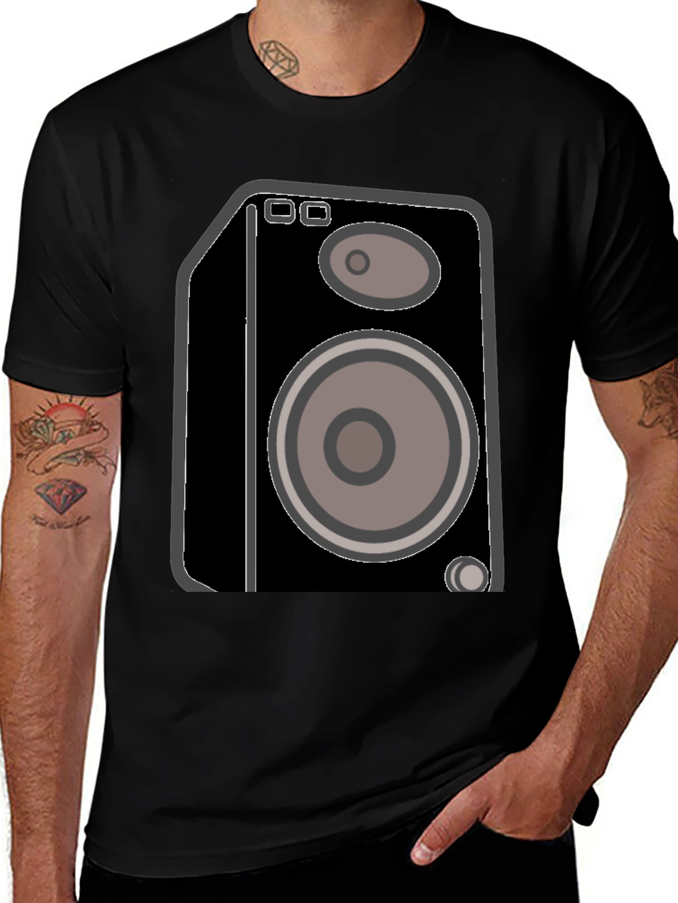 Speaker Graphic Black T-Shirt