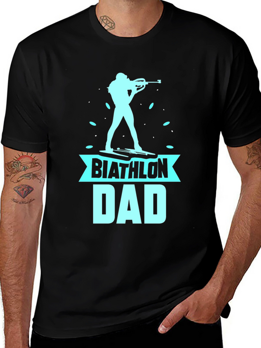 Biathlon Dad Graphic Tee - Perfect for Sports Dads!