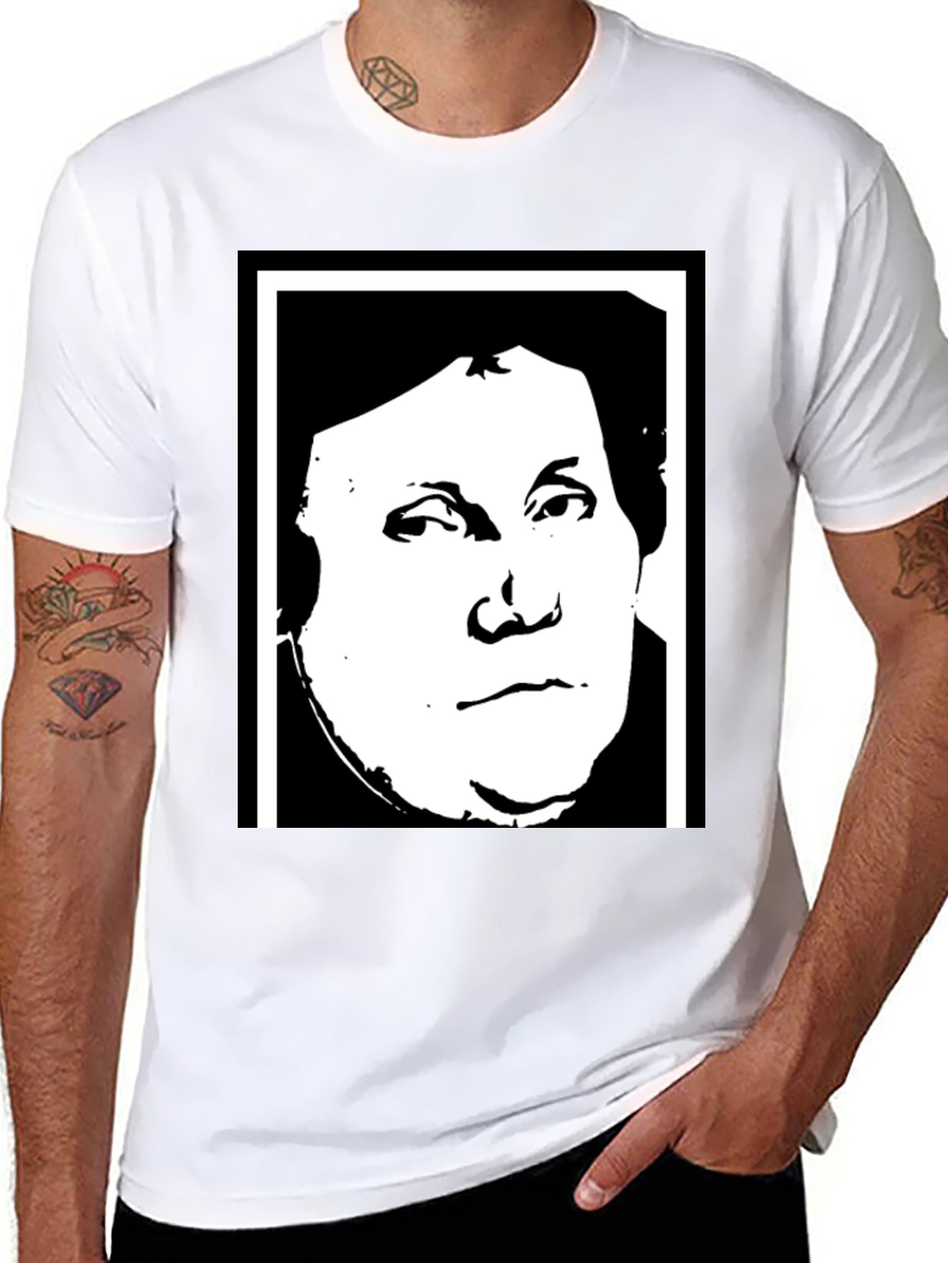 Martin Luther Portrait Graphic T-Shirt