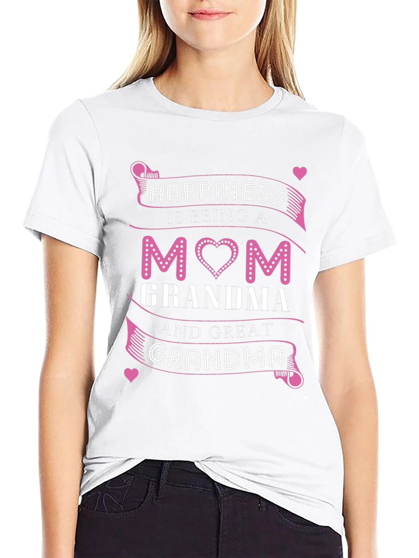 Happiness Is Being a Mom Grandma T-Shirt