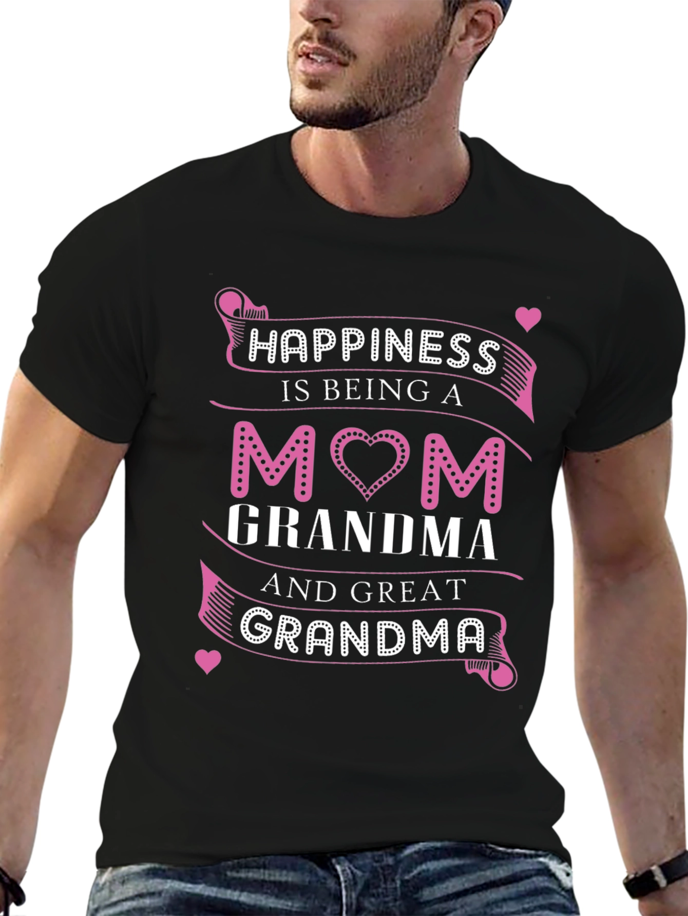Happiness Is Being a Mom Grandma T-Shirt