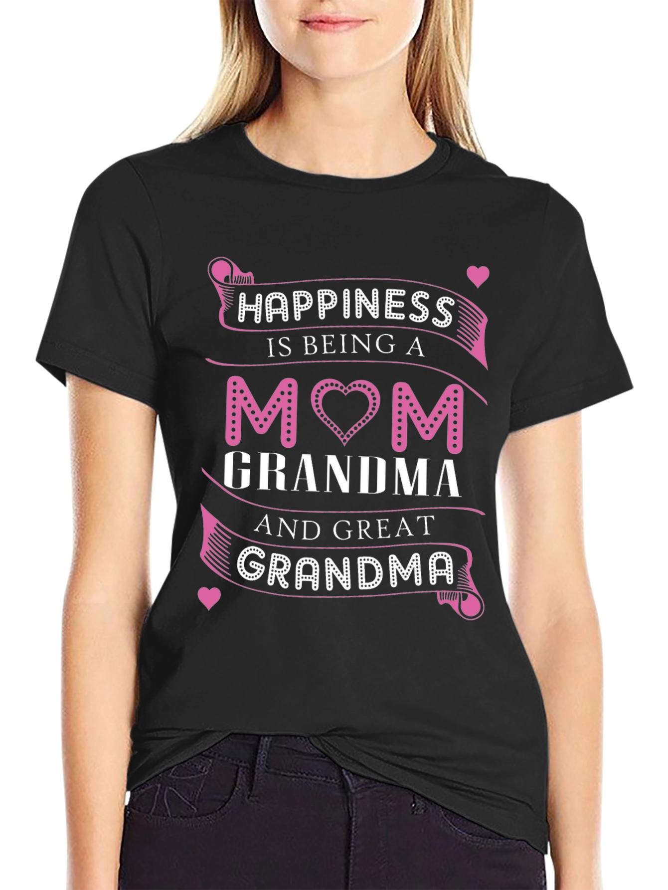 Happiness Is Being a Mom Grandma T-Shirt