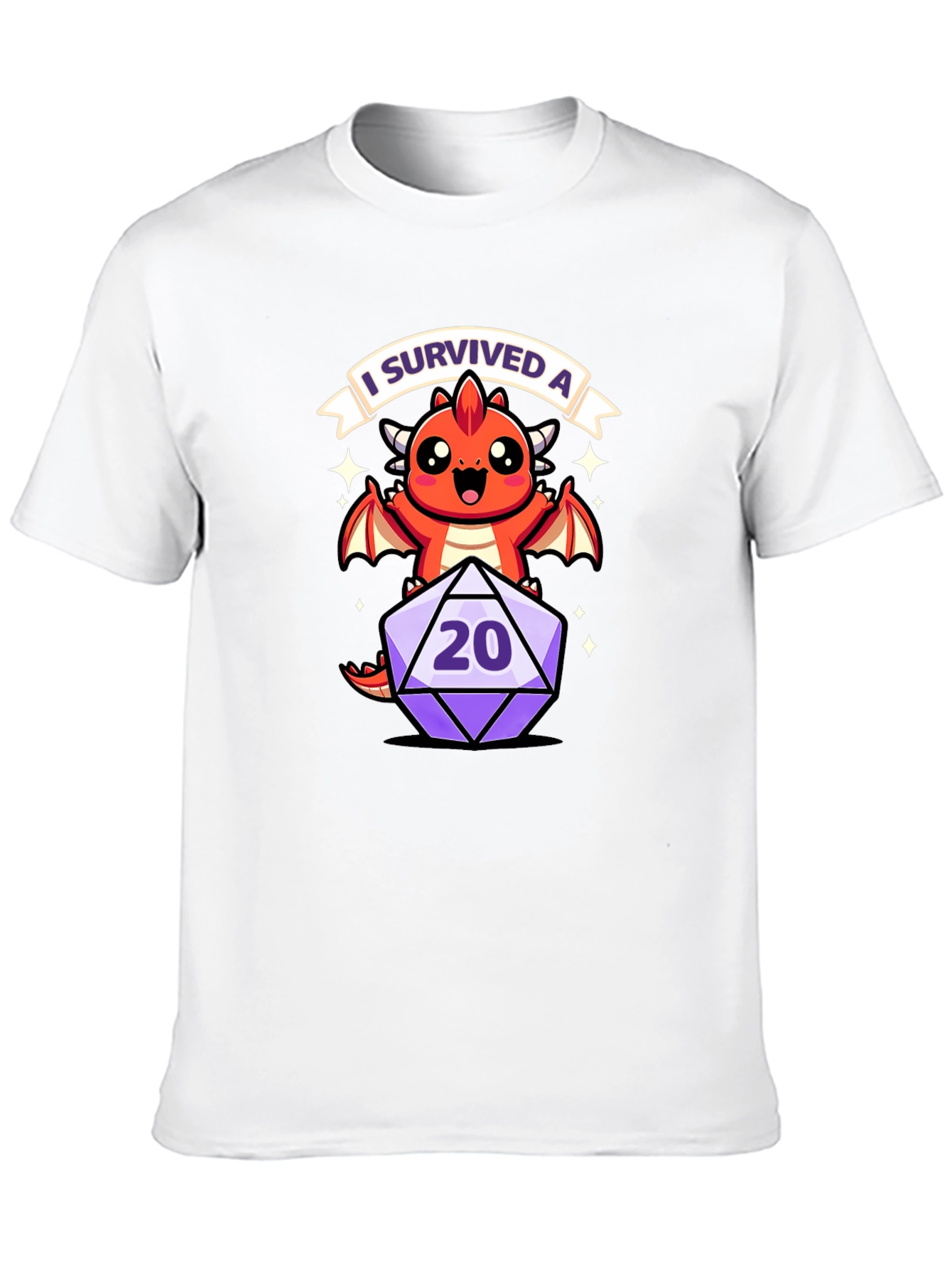 D&D Dragon 20-Sided Die I Survived A T-Shirt