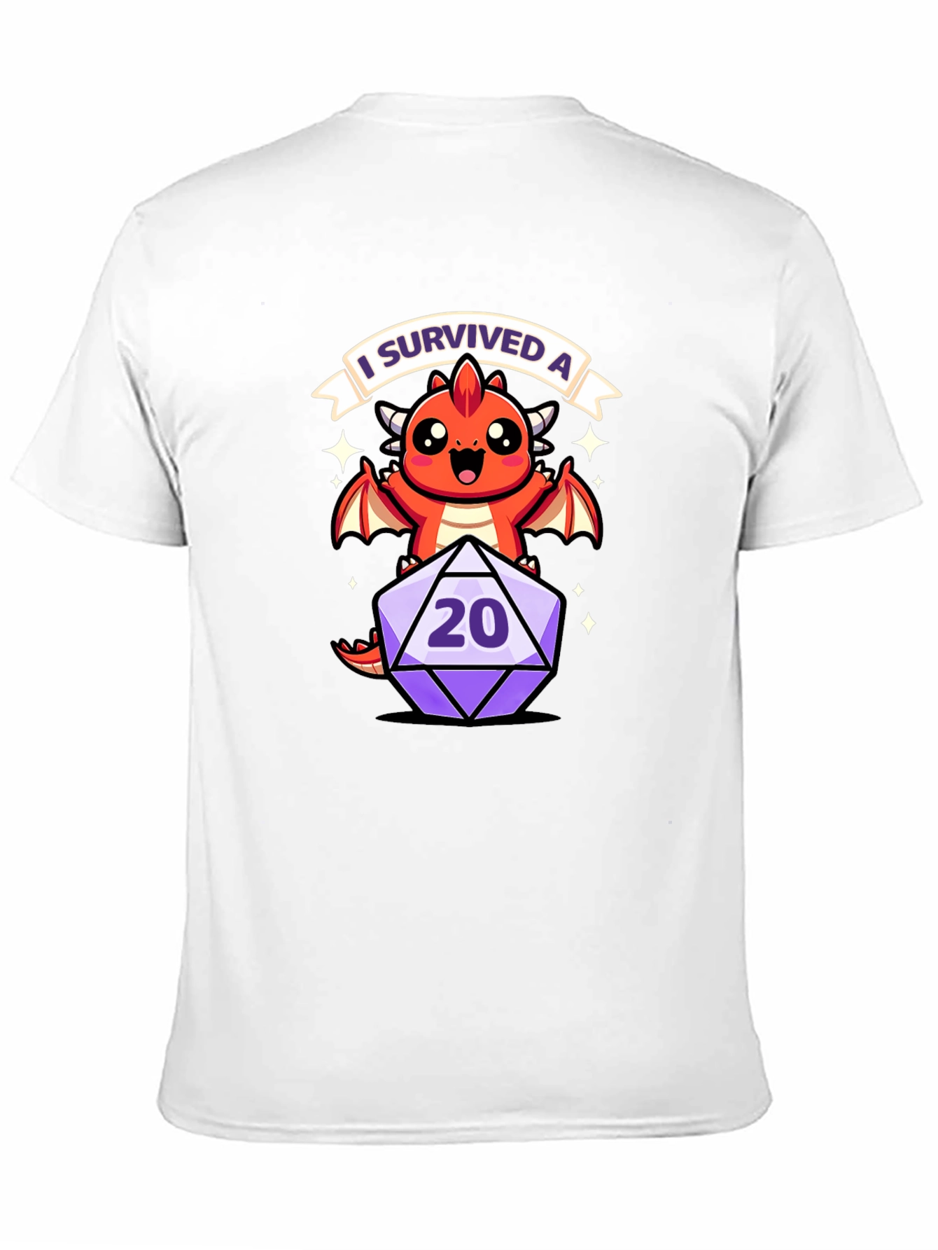 D&D Dragon 20-Sided Die I Survived A T-Shirt