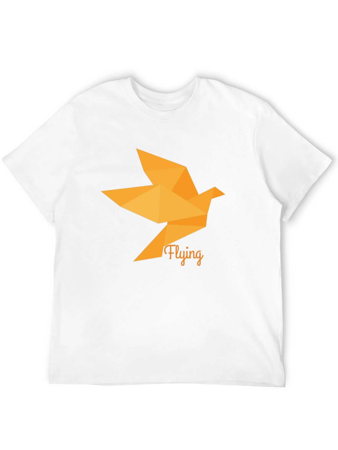 Origami Bird Graphic Black T-Shirt
