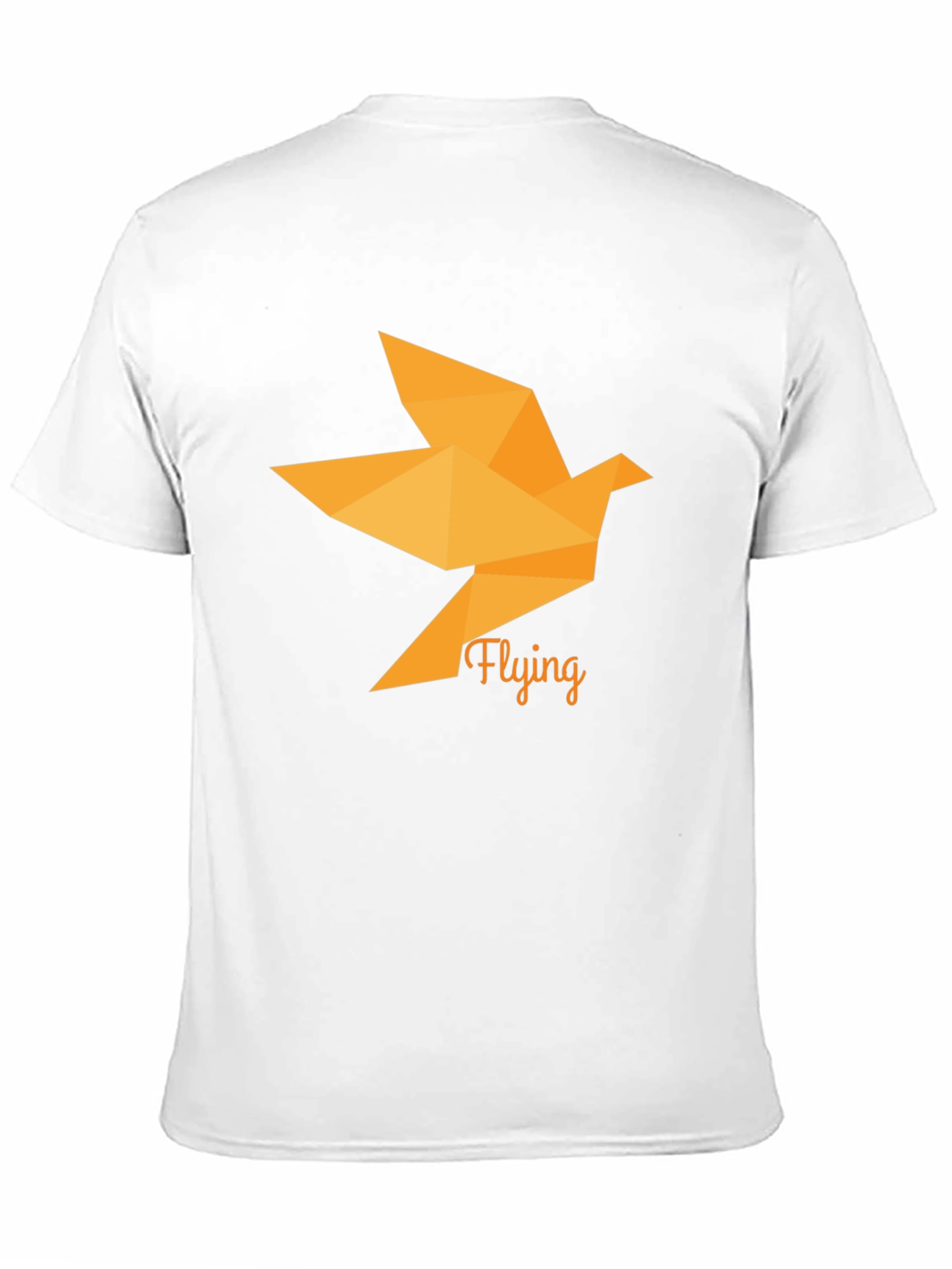 Origami Bird Graphic Black T-Shirt