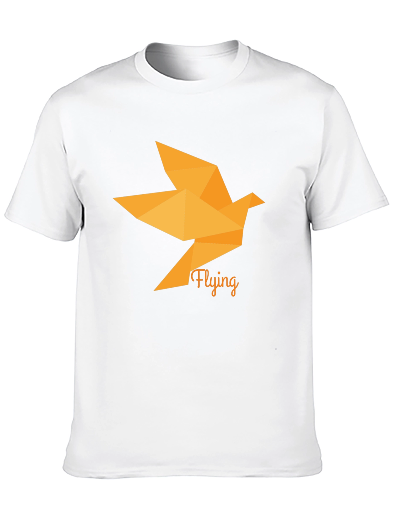 Origami Bird Graphic Black T-Shirt