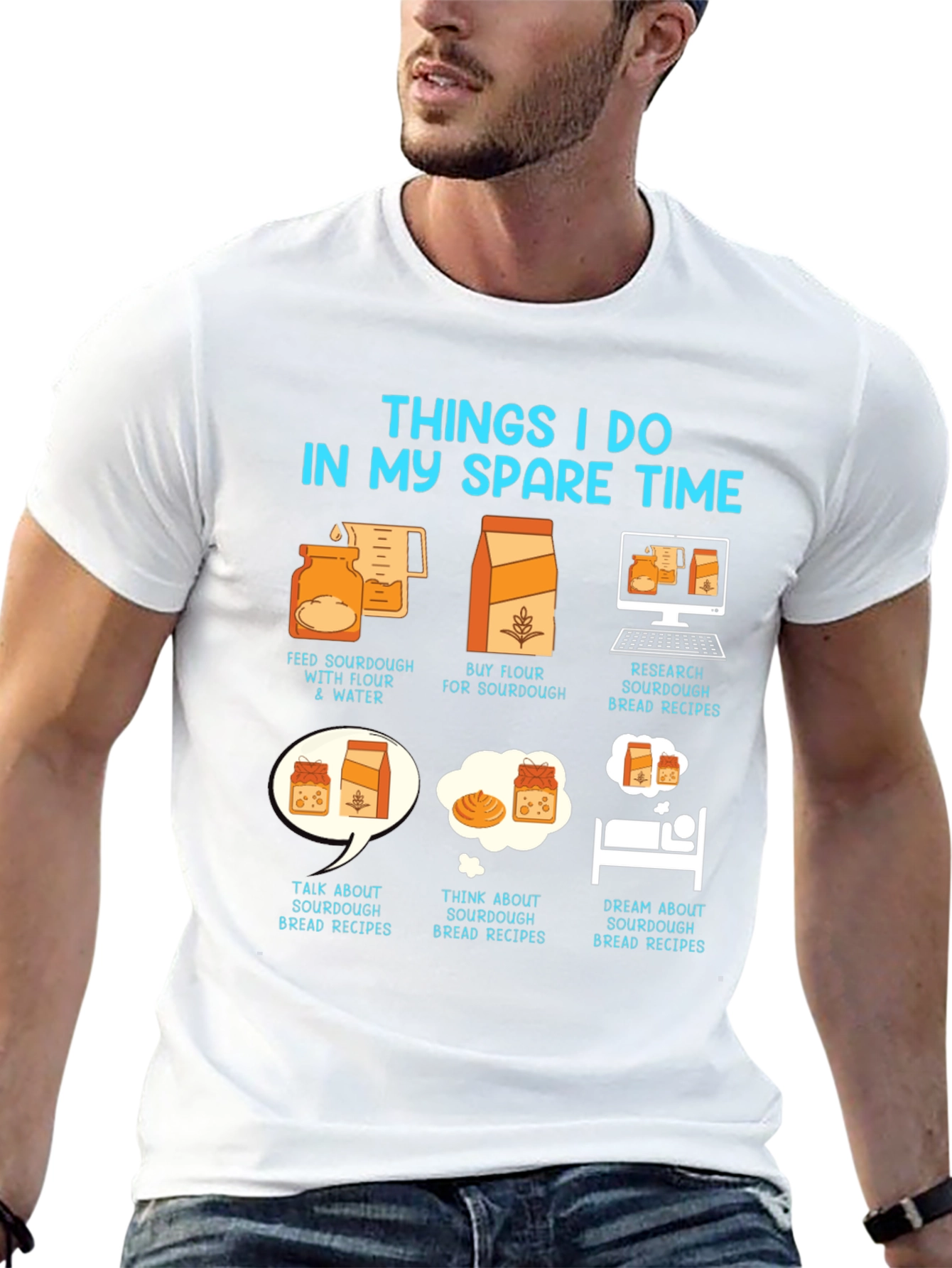 Sourdough Baker Hobby T-Shirt - Spare Time Baking