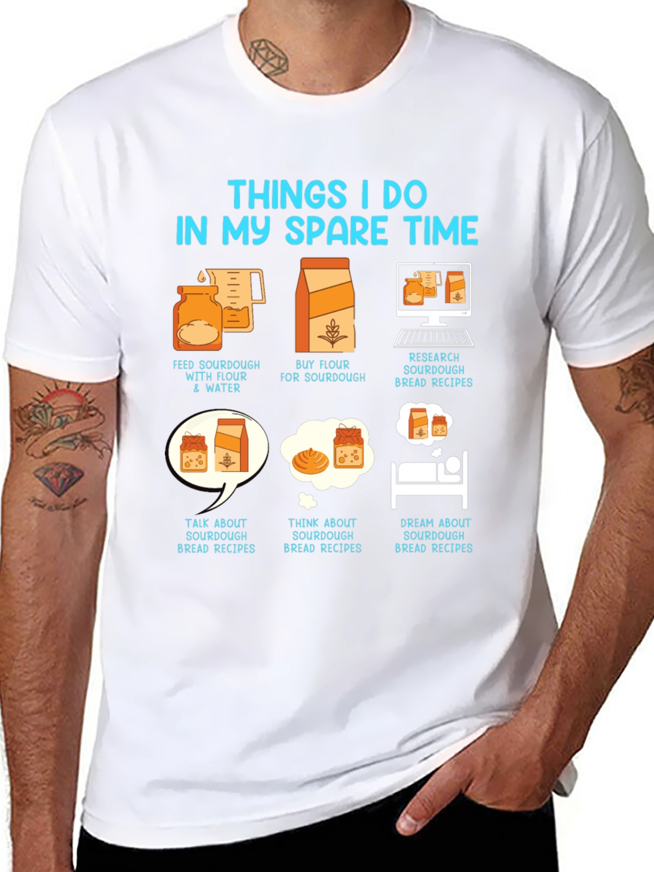 Sourdough Baker Hobby T-Shirt - Spare Time Baking
