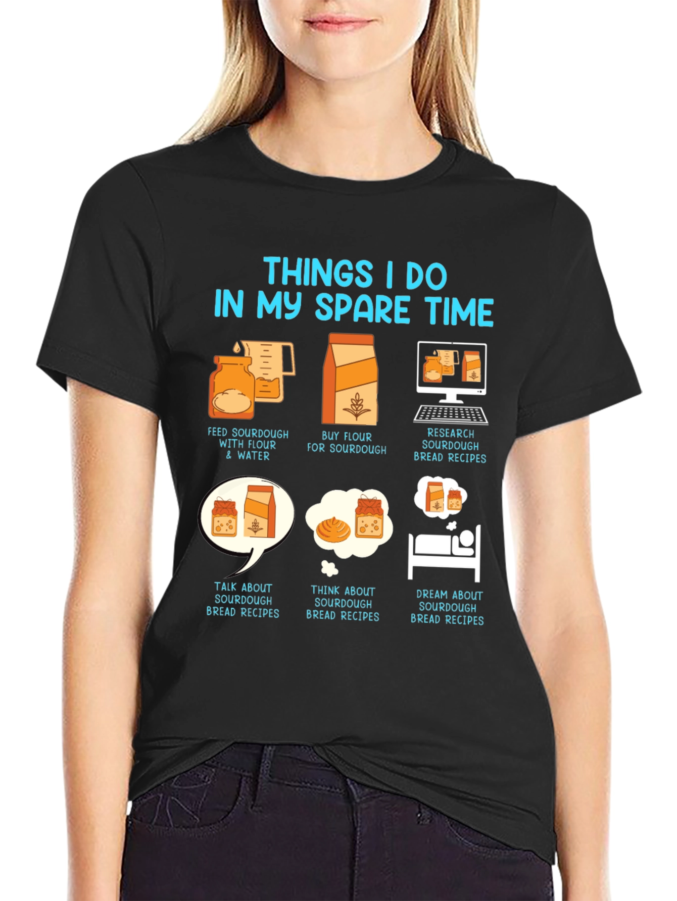 Sourdough Baker Hobby T-Shirt - Spare Time Baking