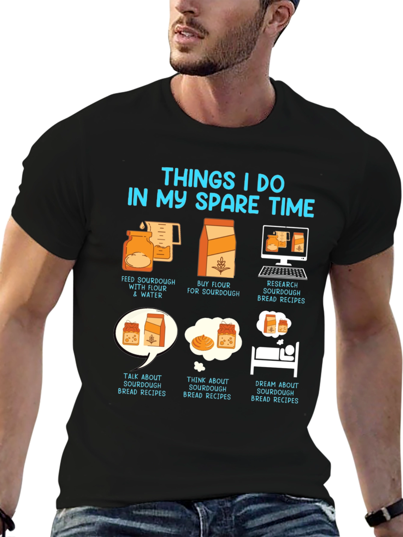 Sourdough Baker Hobby T-Shirt - Spare Time Baking