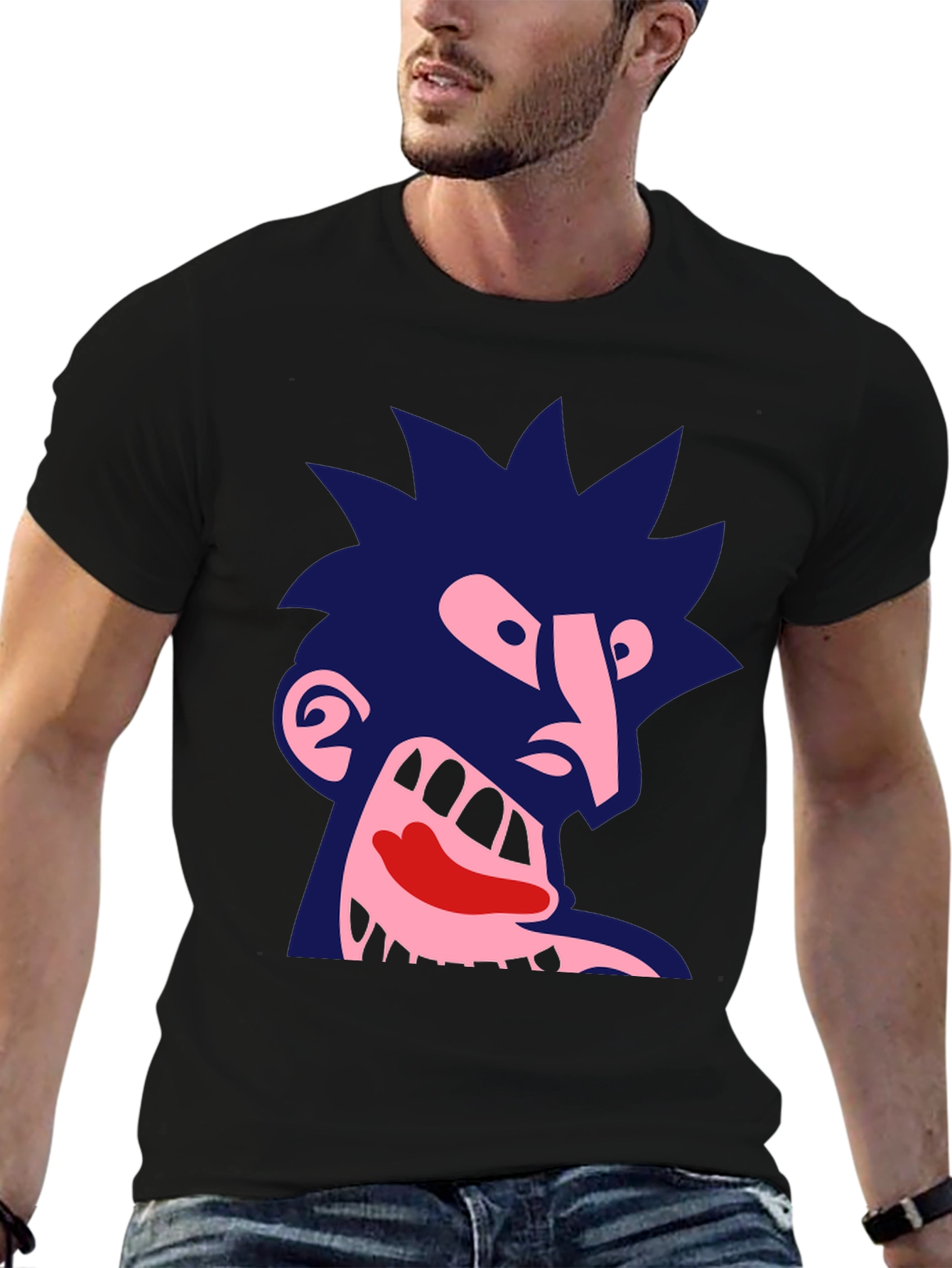 Abstract Graphic Print Tee - Dark Humor