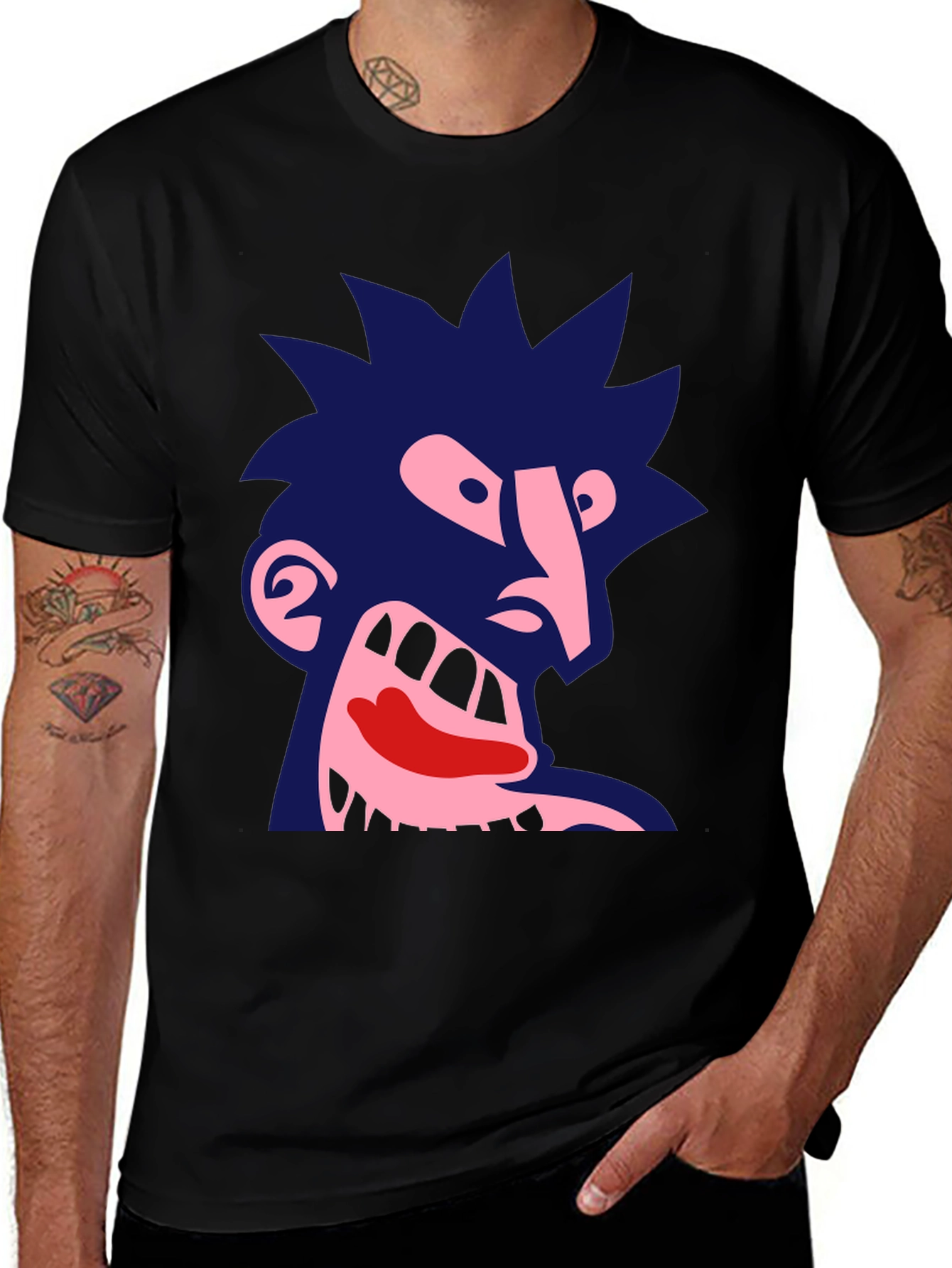 Abstract Graphic Print Tee - Dark Humor