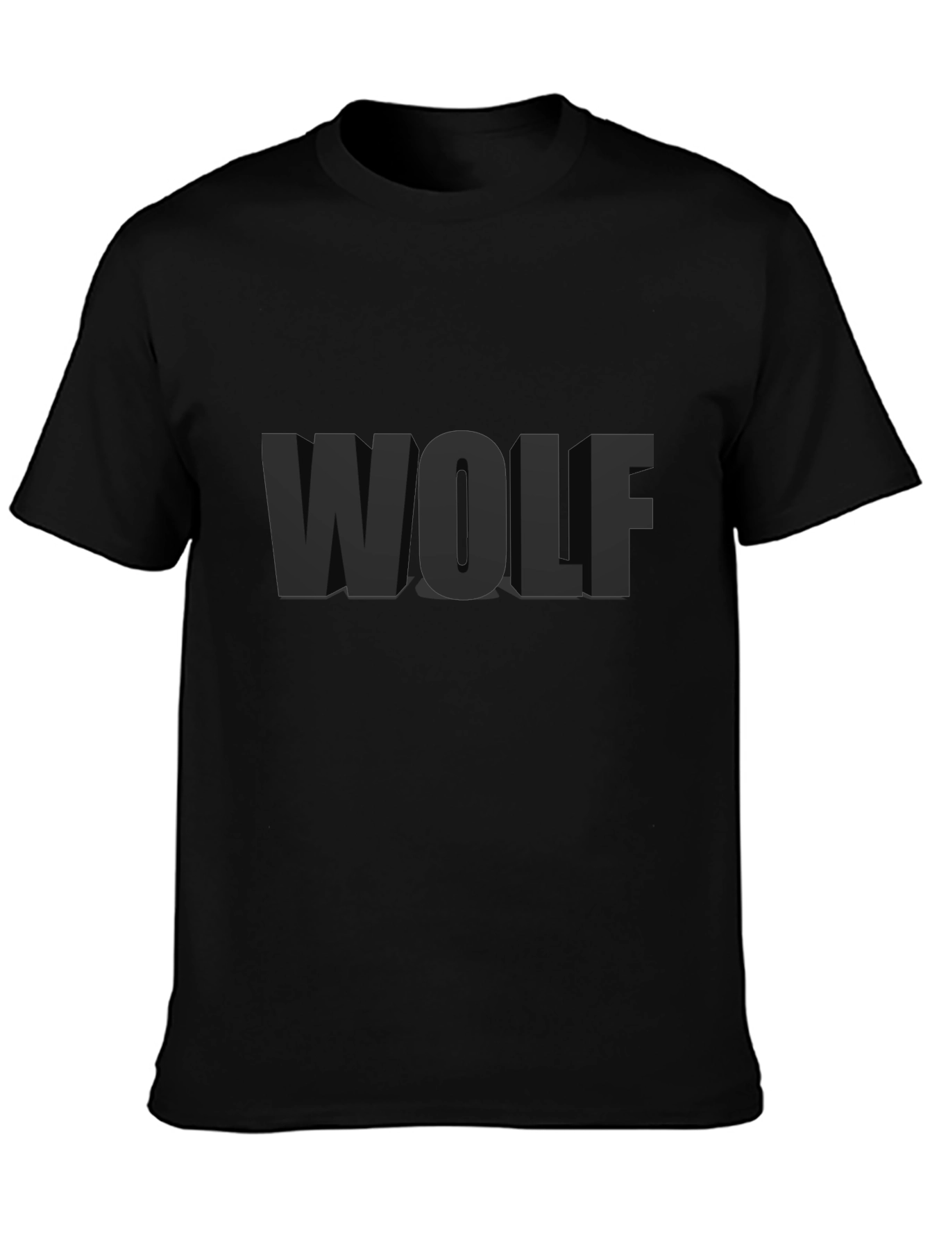 Black WOLF T-Shirt - Mens Graphic Tee