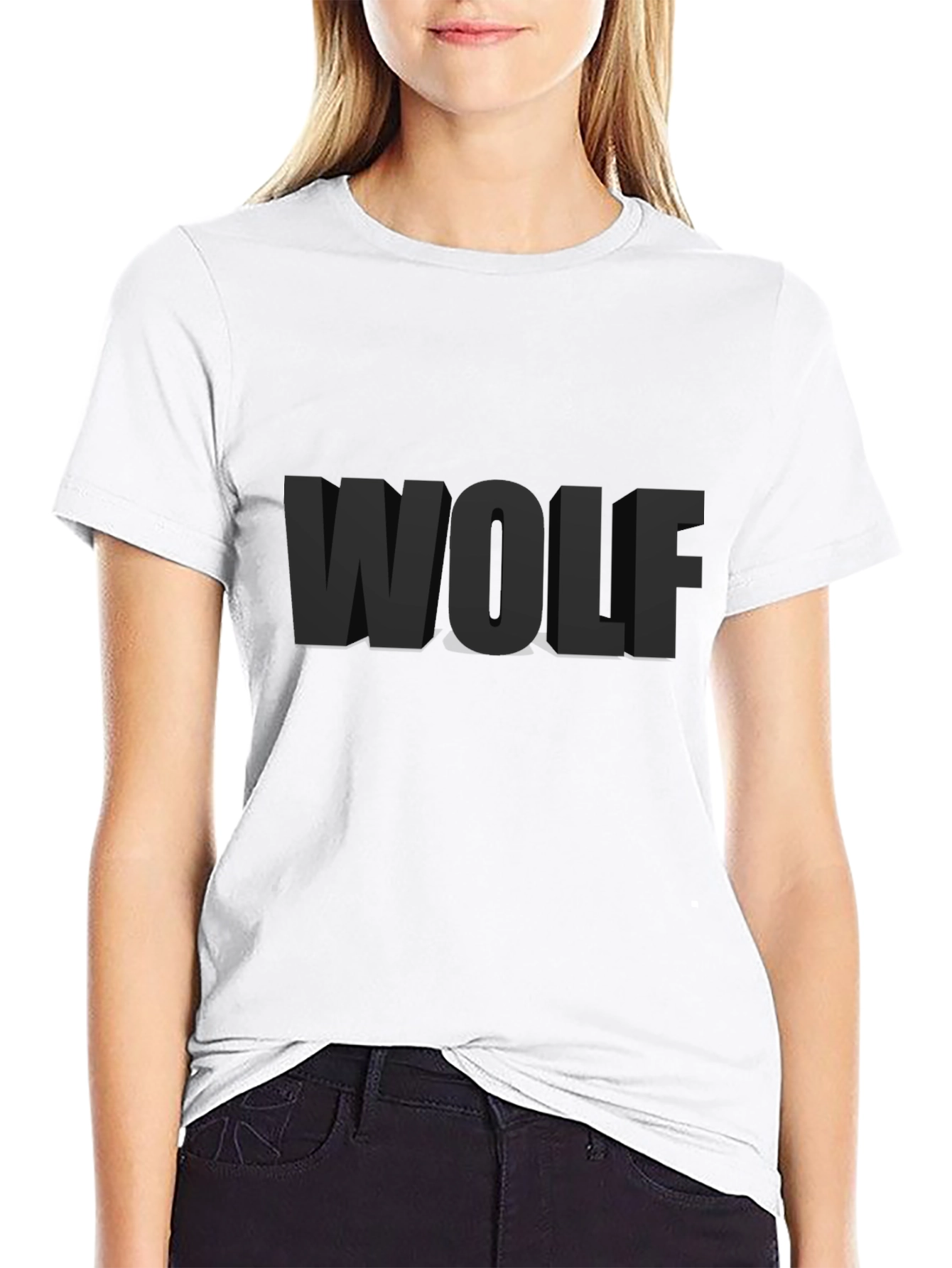 Black WOLF T-Shirt - Mens Graphic Tee