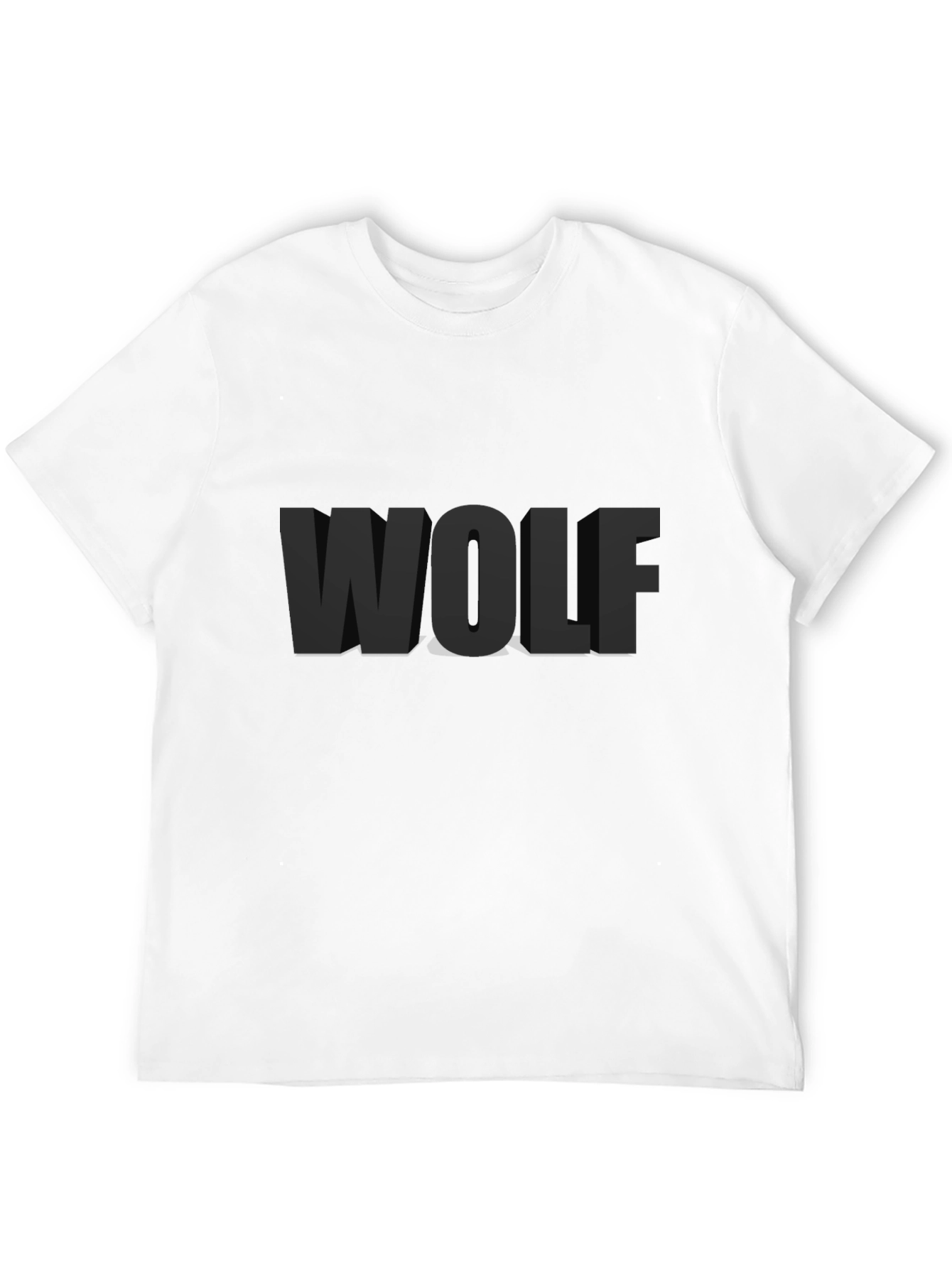 Black WOLF T-Shirt - Mens Graphic Tee