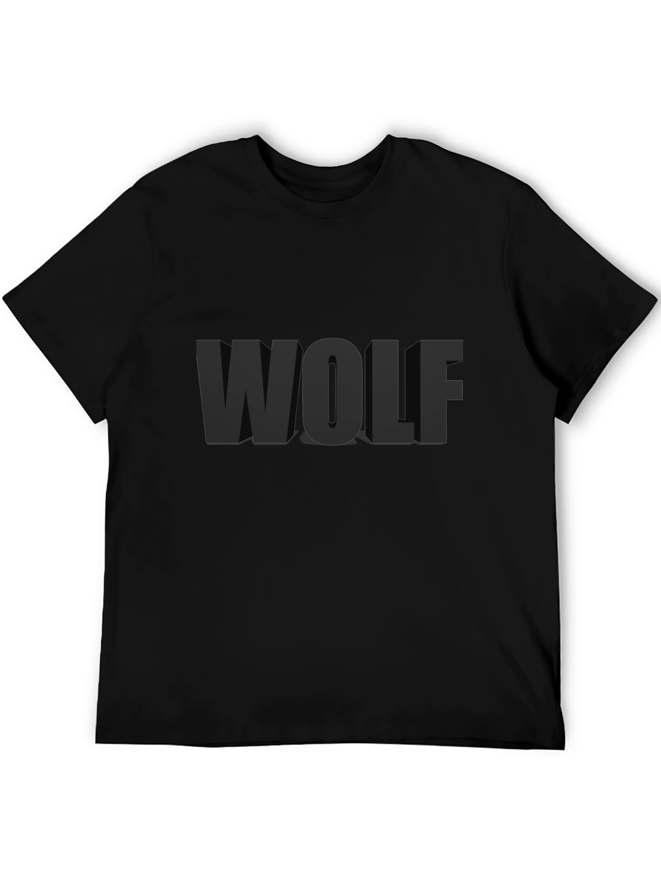 Black WOLF T-Shirt - Mens Graphic Tee