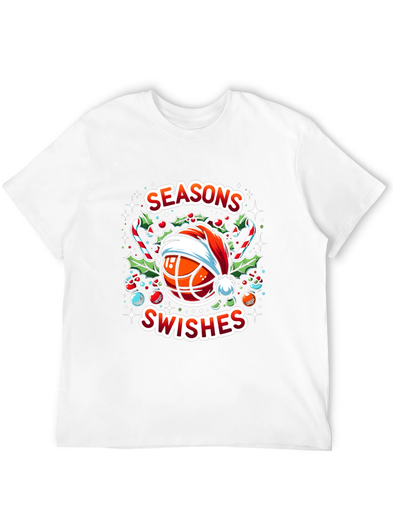 Seasons Swishes Holiday Basketball T-Shirt