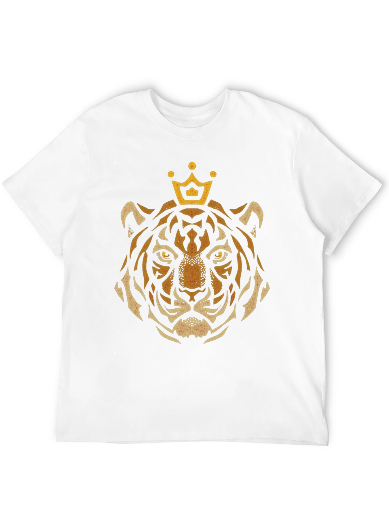 King Tiger Graphic Tee - Black Cotton T-Shirt