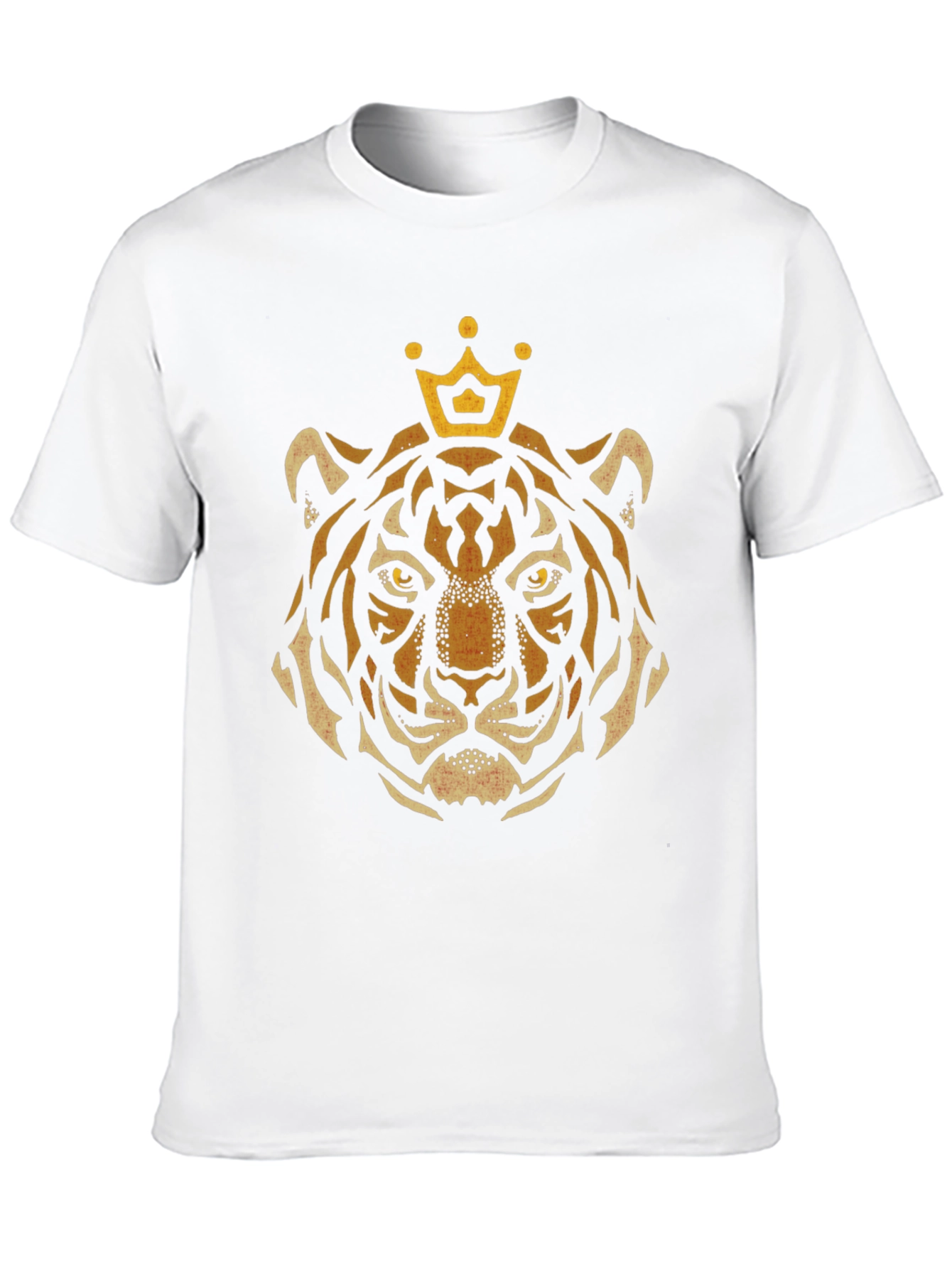 King Tiger Graphic Tee - Black Cotton T-Shirt
