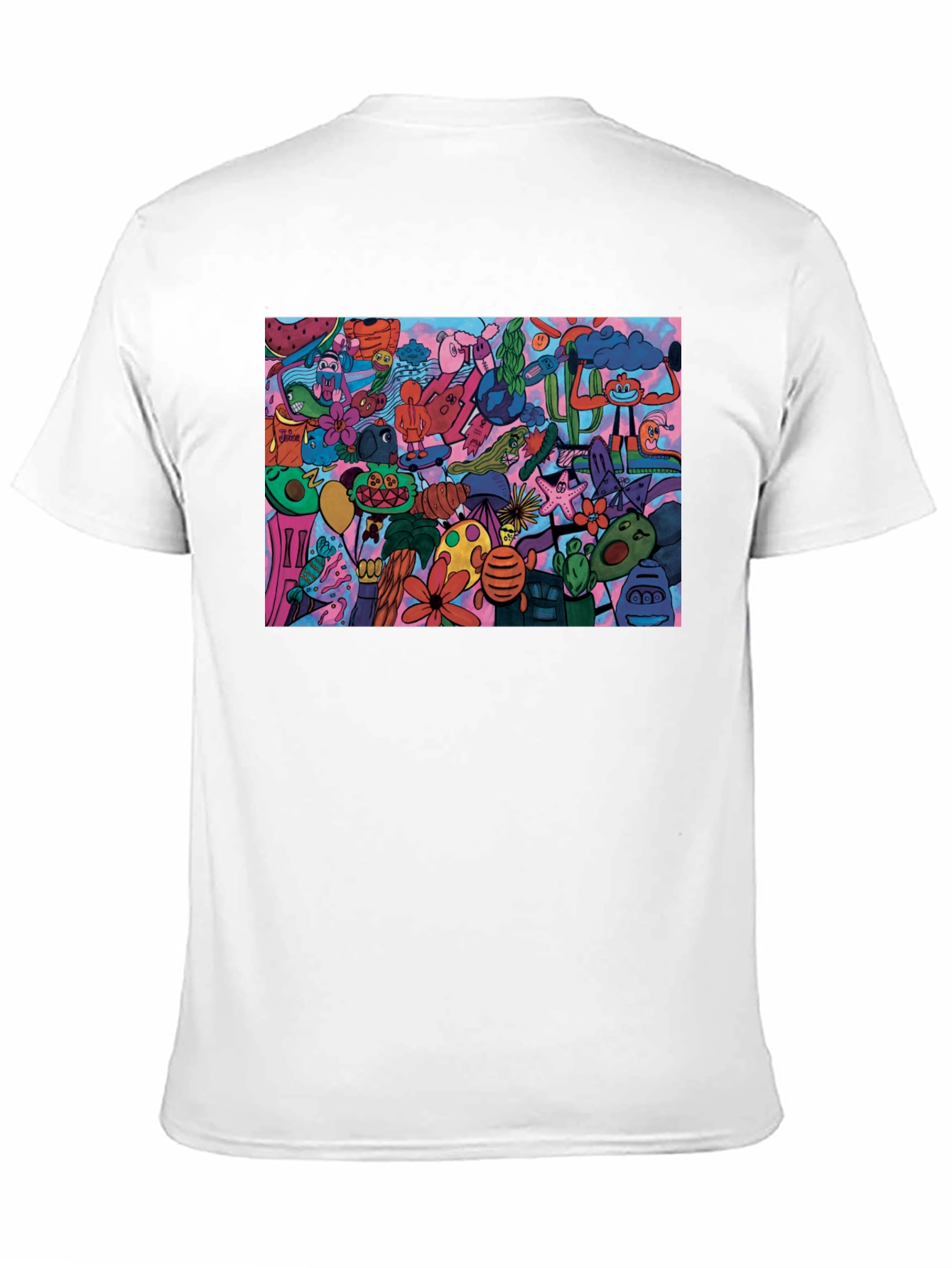 Doodle Art Graphic Print T-Shirt