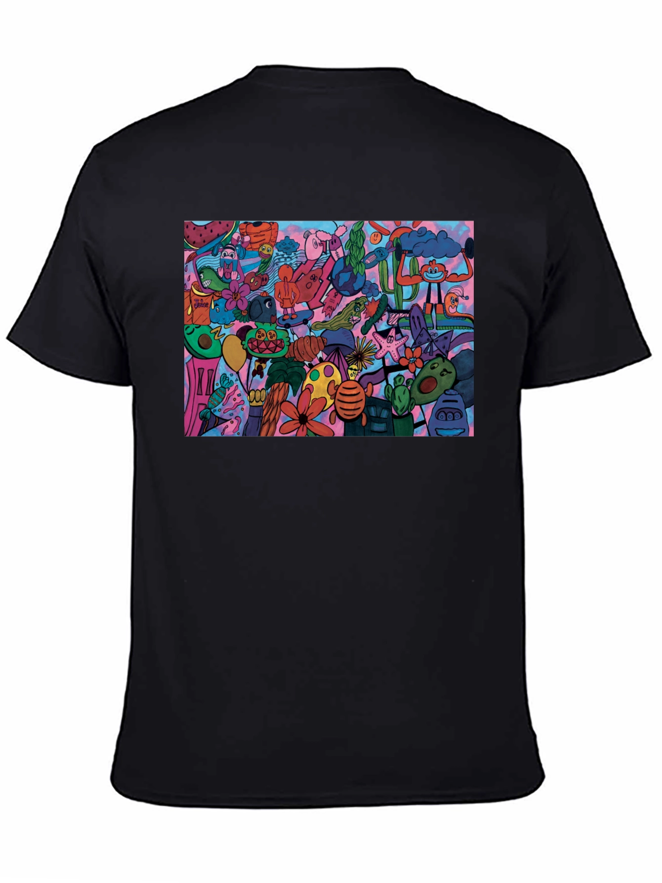 Doodle Art Graphic Print T-Shirt