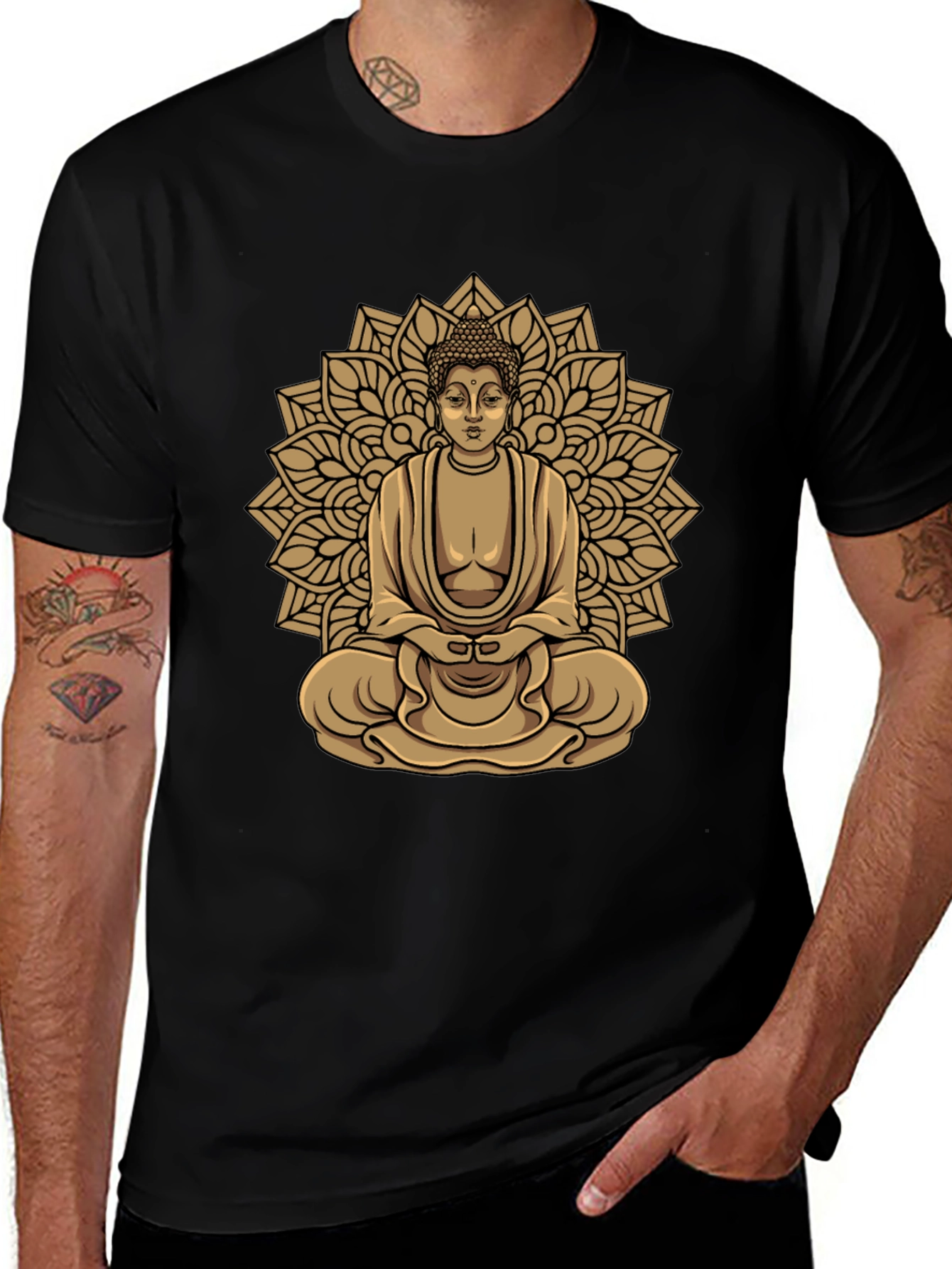 Buddha Mandala Graphic T-Shirt