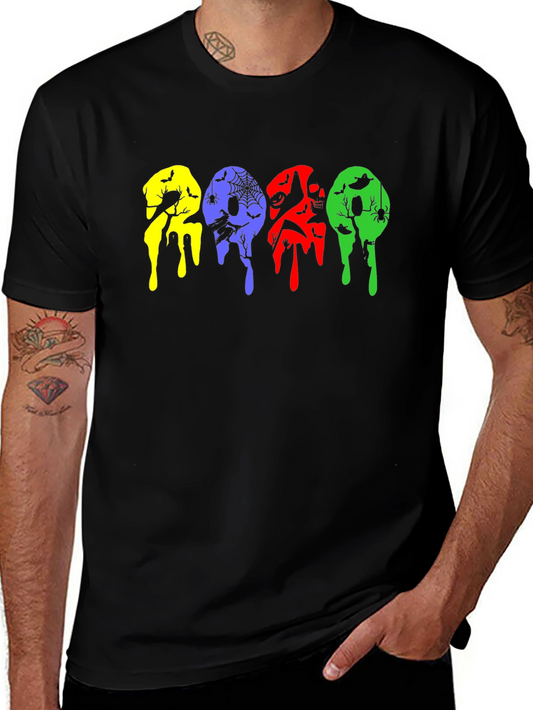 Halloween Drip Graphic Black T-Shirt